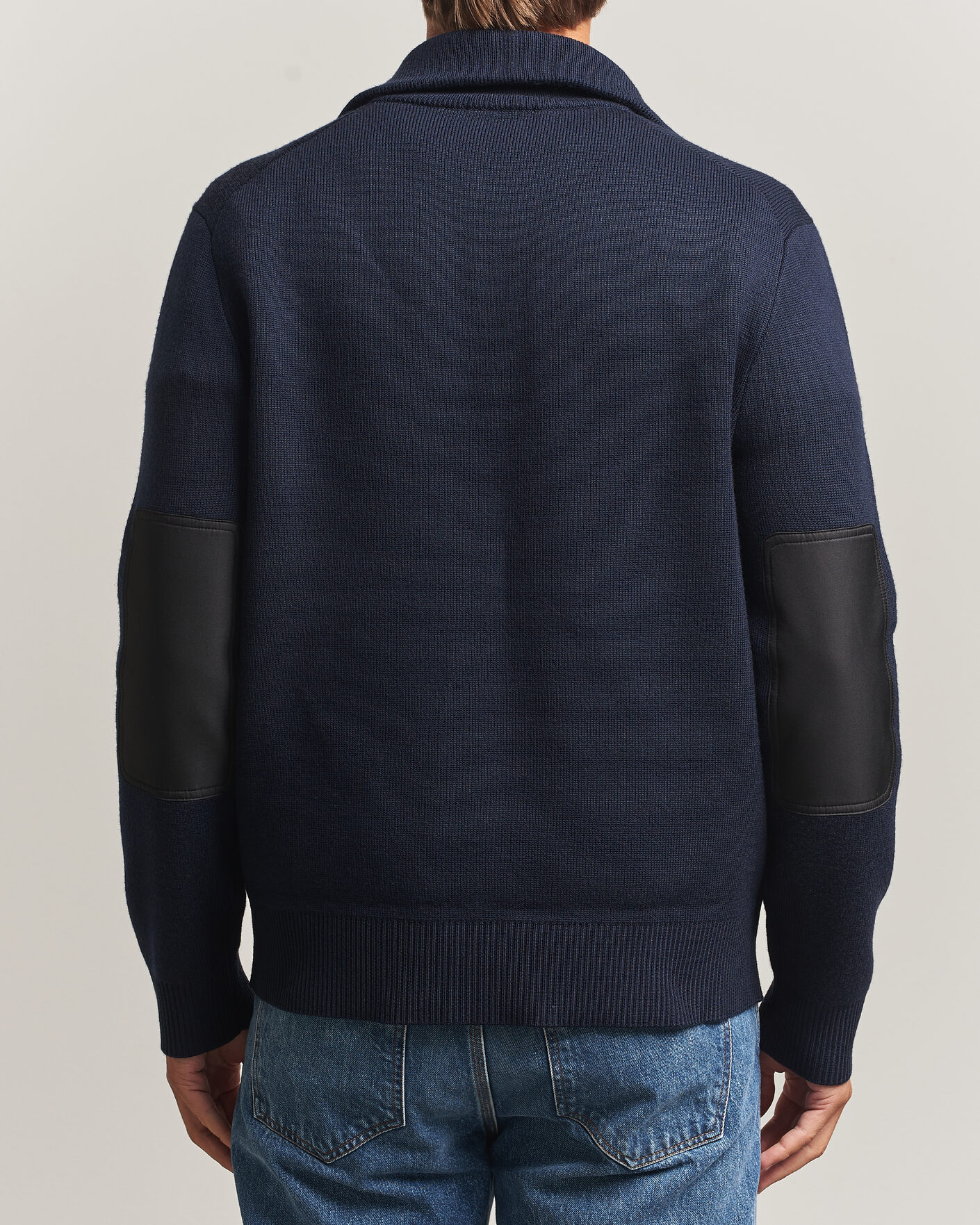 Herre | Gensere | Tiger of Sweden | Hamish Wool Heavy Knitted Half Zip Night Grape
