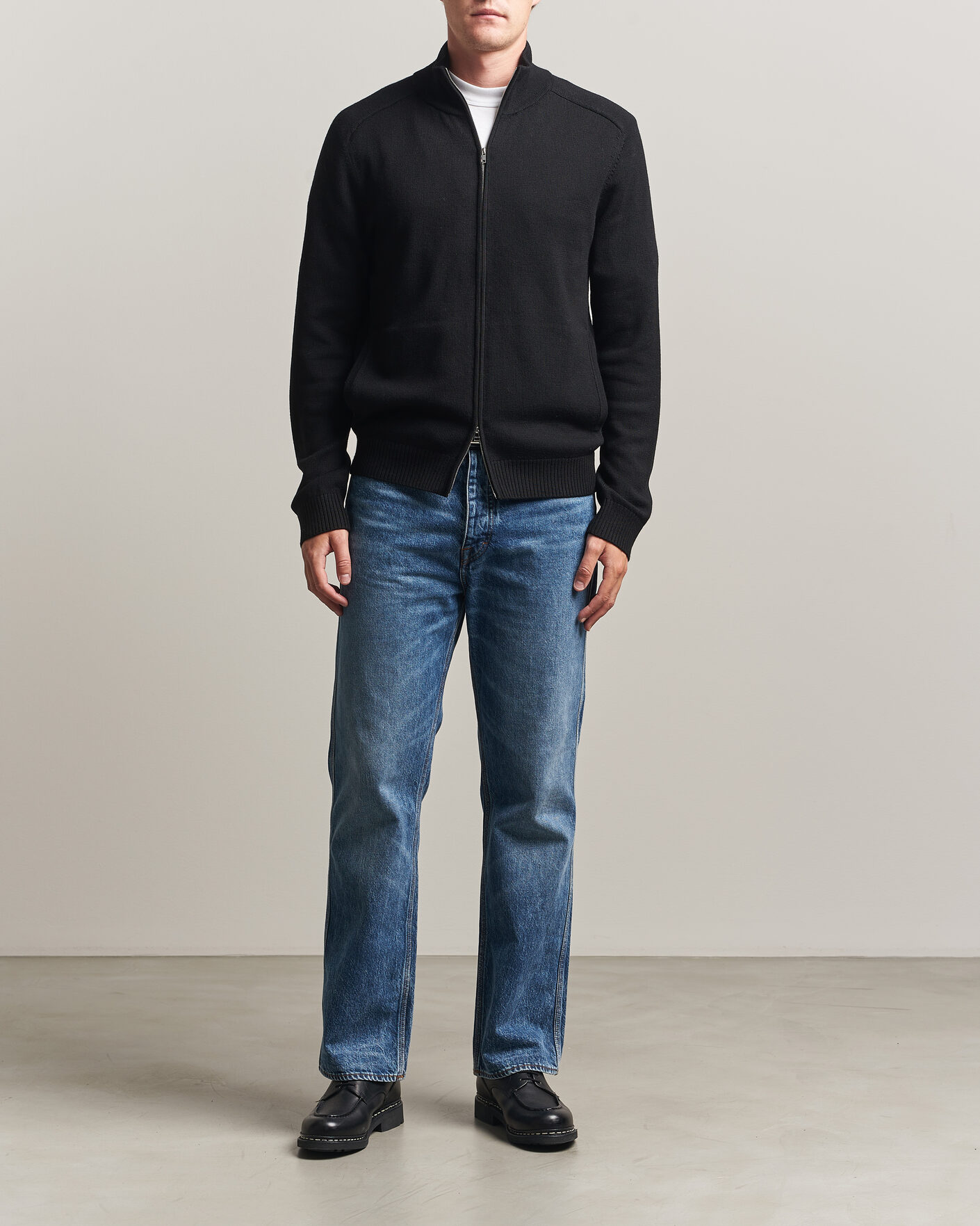 Herre | Gensere | Tiger of Sweden | Cassian Wool Full Zip Black