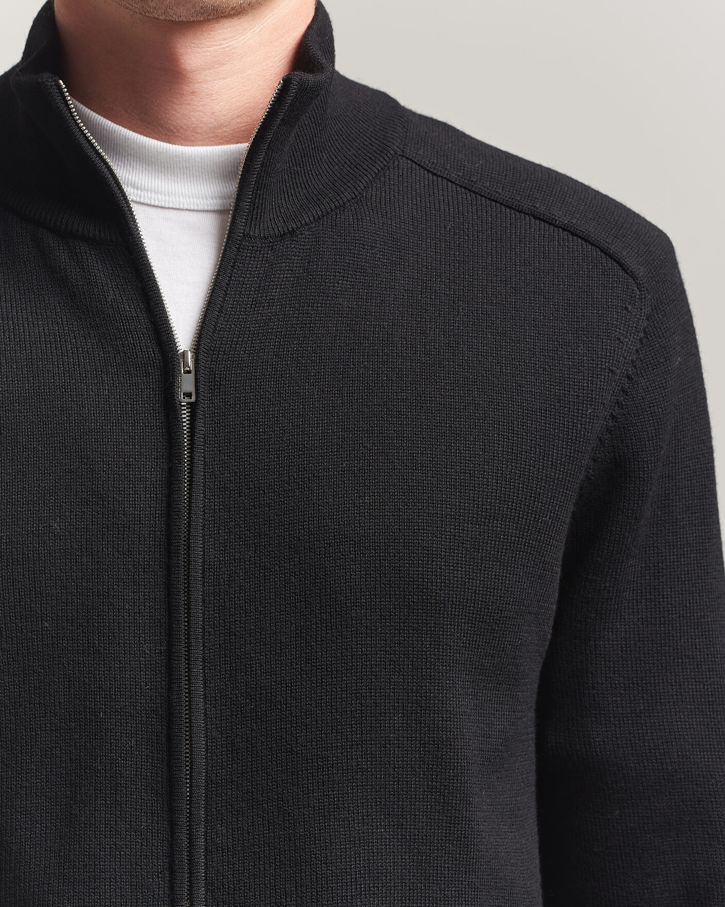 Herre | Gensere | Tiger of Sweden | Cassian Wool Full Zip Black