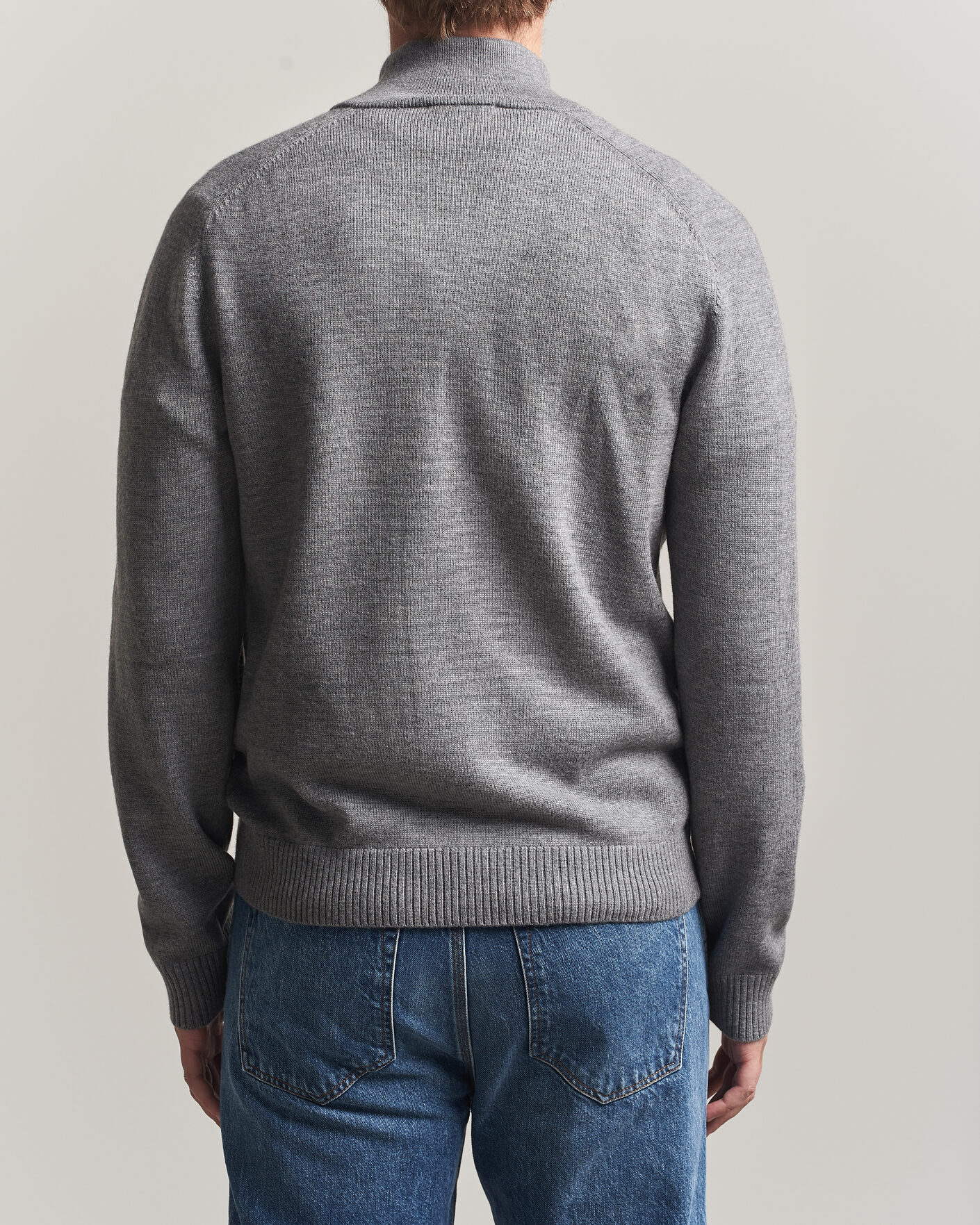 Herre | Gensere | Tiger of Sweden | Cassian Wool Full Zip Concrete Melange