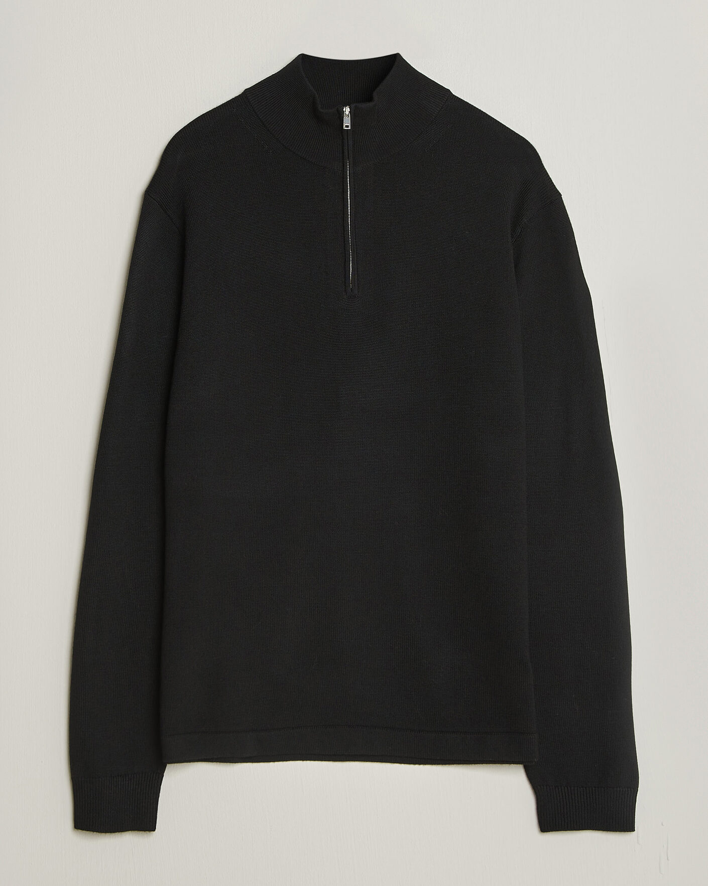 Herre | Gensere | Tiger of Sweden | Travis Wool Half Zip Black