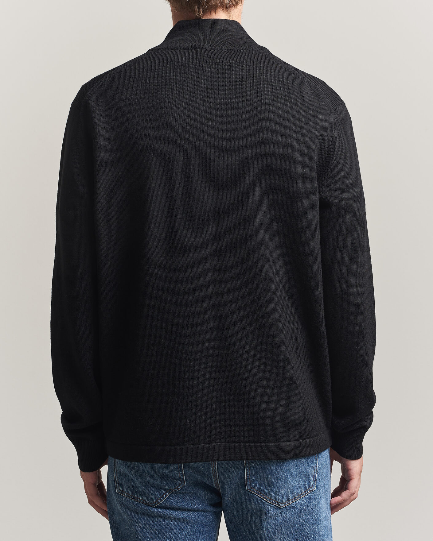 Herre | Gensere | Tiger of Sweden | Travis Wool Half Zip Black