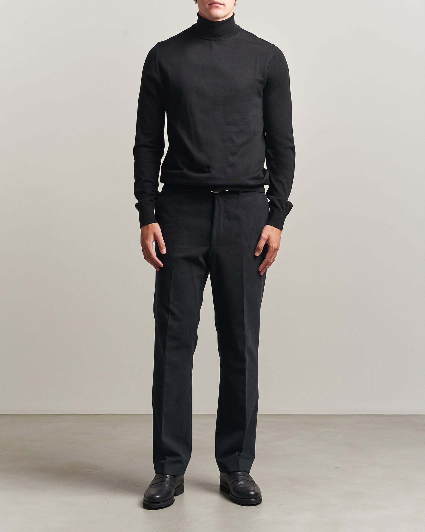Herre | Gensere | Tiger of Sweden | Nevile Extra Fine Merino Polo Black