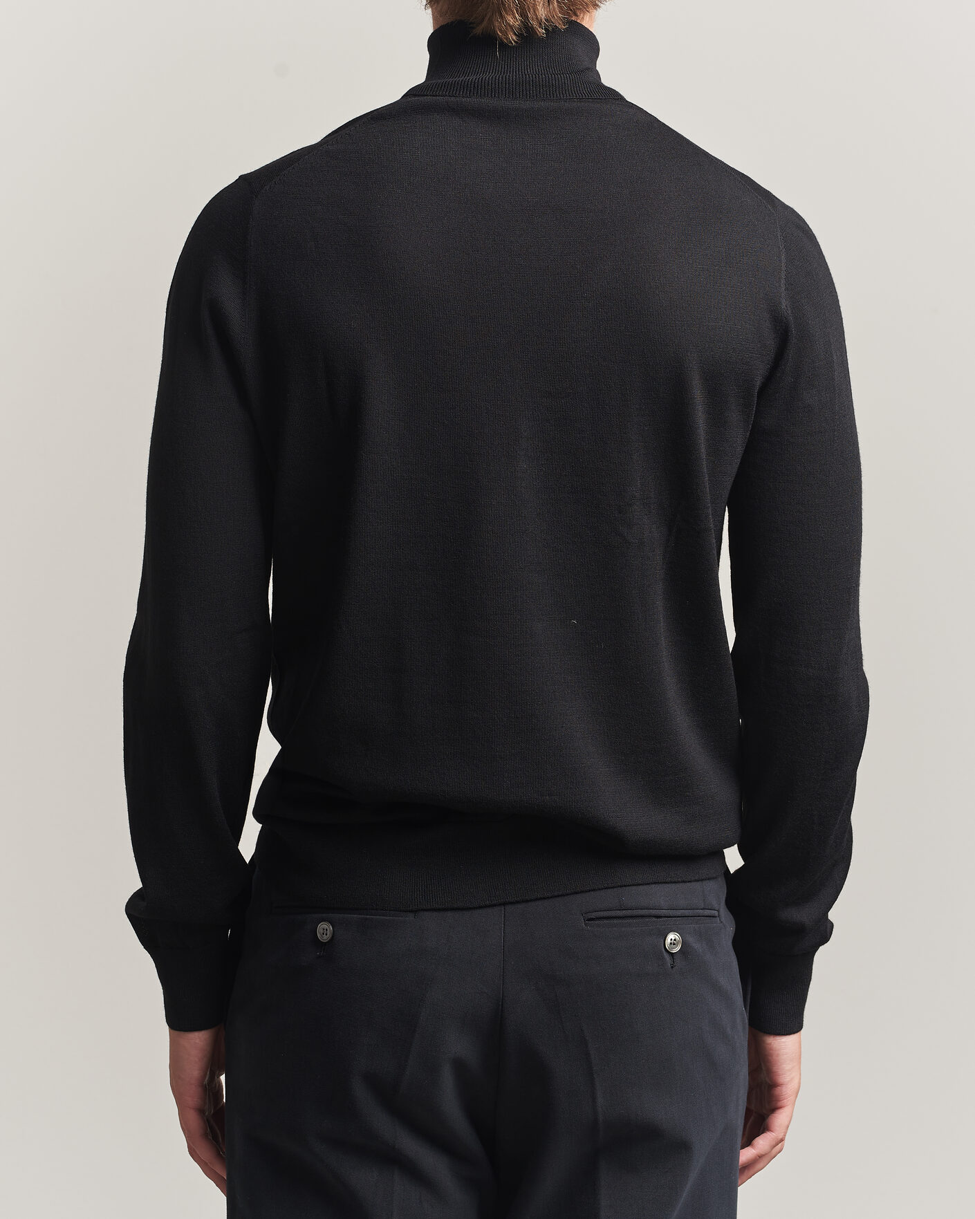 Herre | Gensere | Tiger of Sweden | Nevile Extra Fine Merino Polo Black