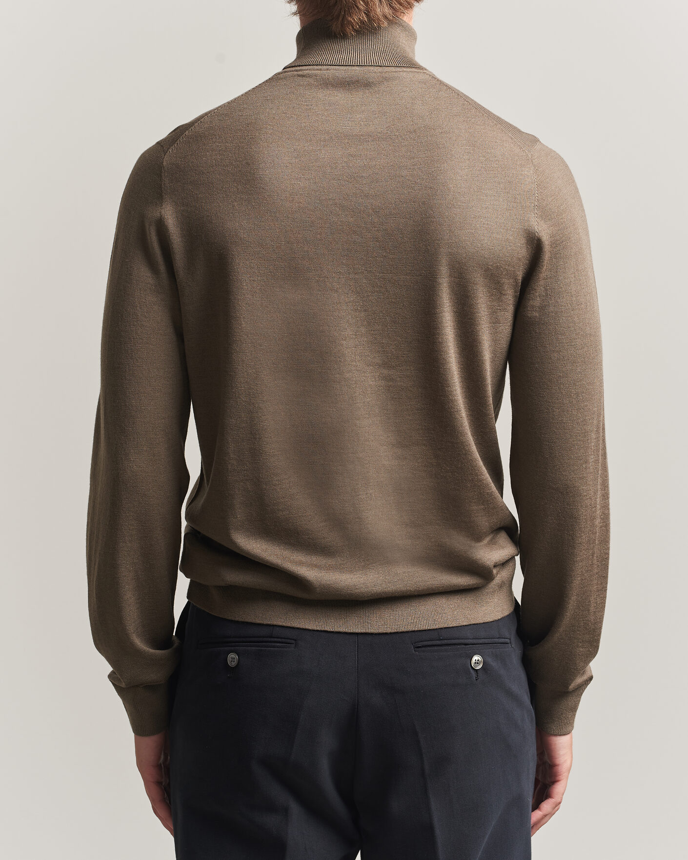 Herre | Gensere | Tiger of Sweden | Nevile Extra Fine Merino Polo Aged Timber