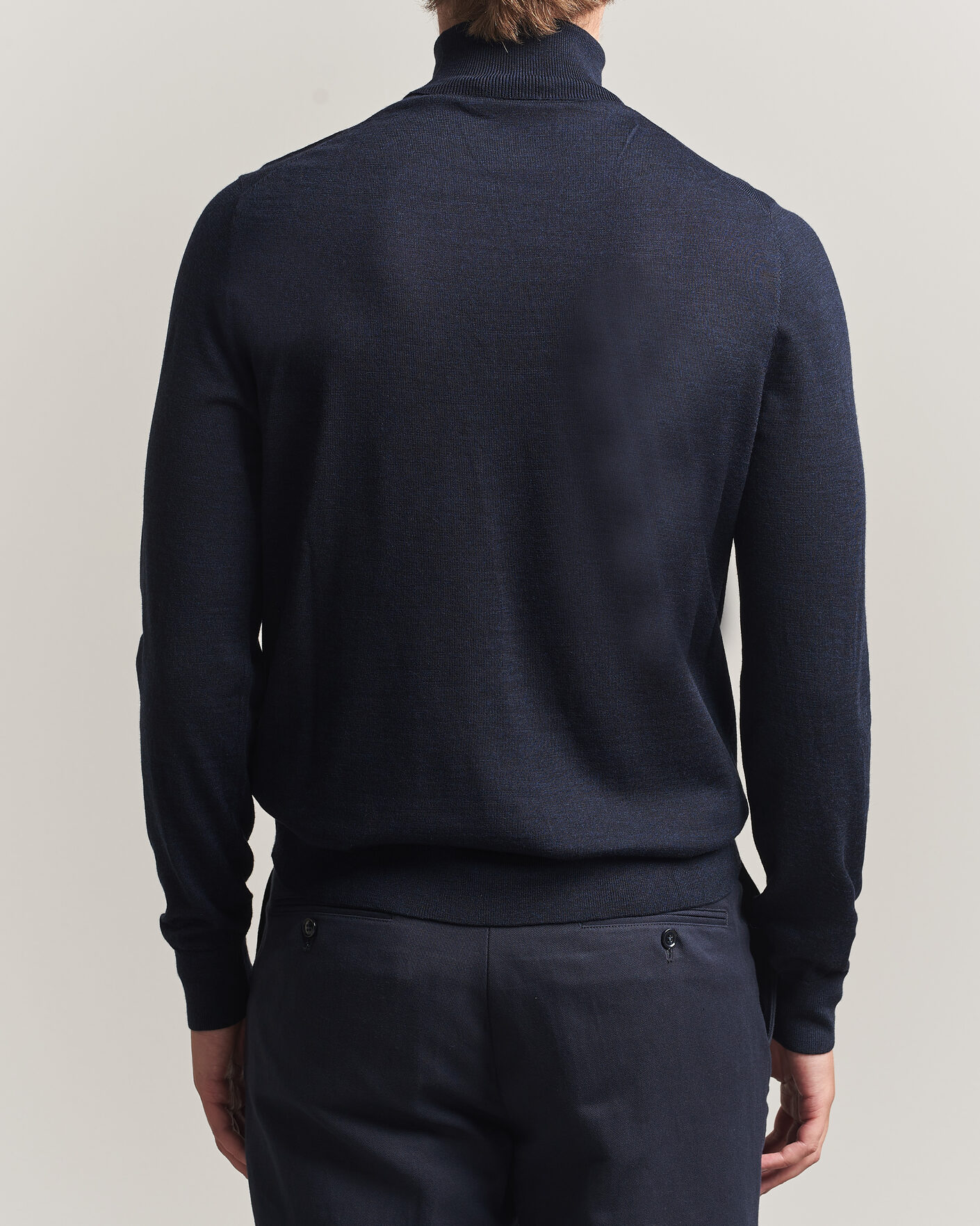 Herre | Gensere | Tiger of Sweden | Nevile Extra Fine Merino Polo Light Ink