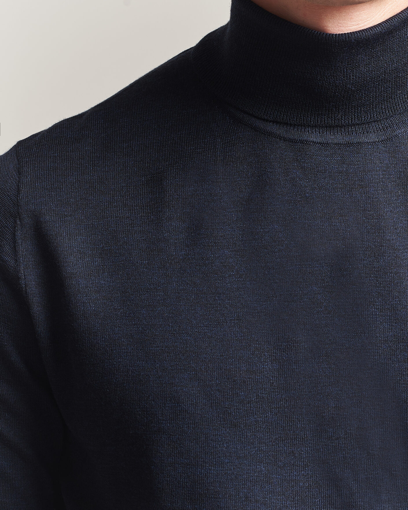 Herre | Gensere | Tiger of Sweden | Nevile Extra Fine Merino Polo Light Ink
