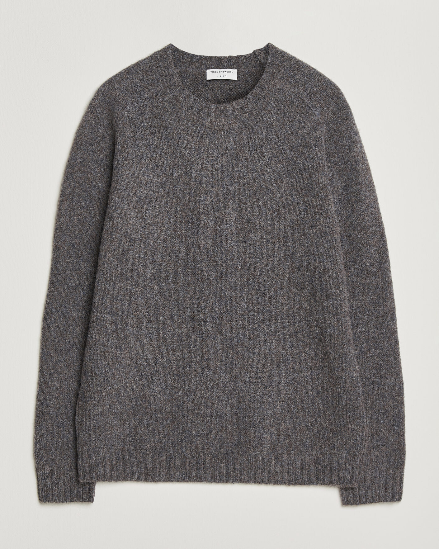 Herre | Gensere | Tiger of Sweden | Adryan Yak/Alpaca Knitted Sweater Grey Melange