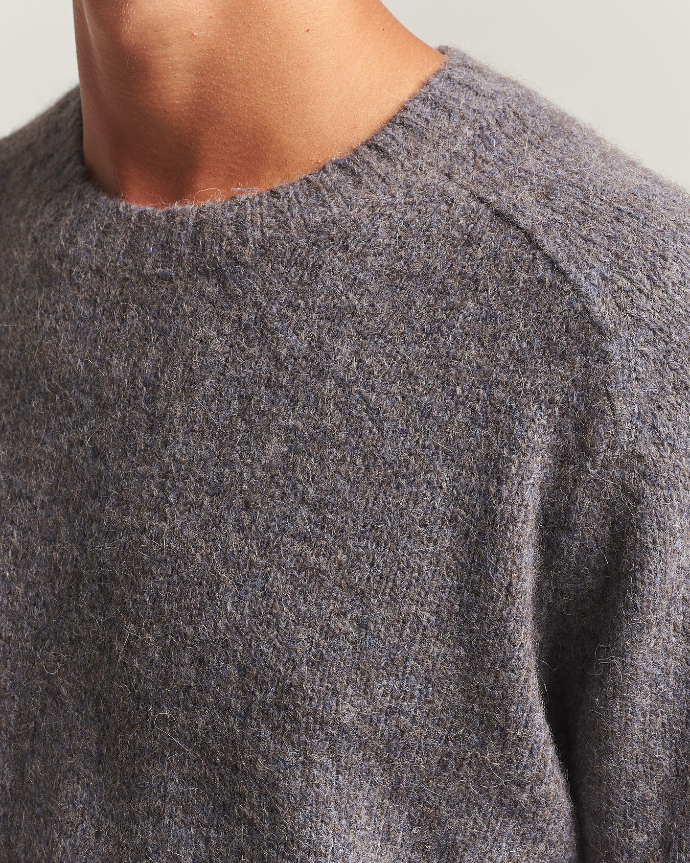 Herre | Gensere | Tiger of Sweden | Adryan Yak/Alpaca Knitted Sweater Grey Melange