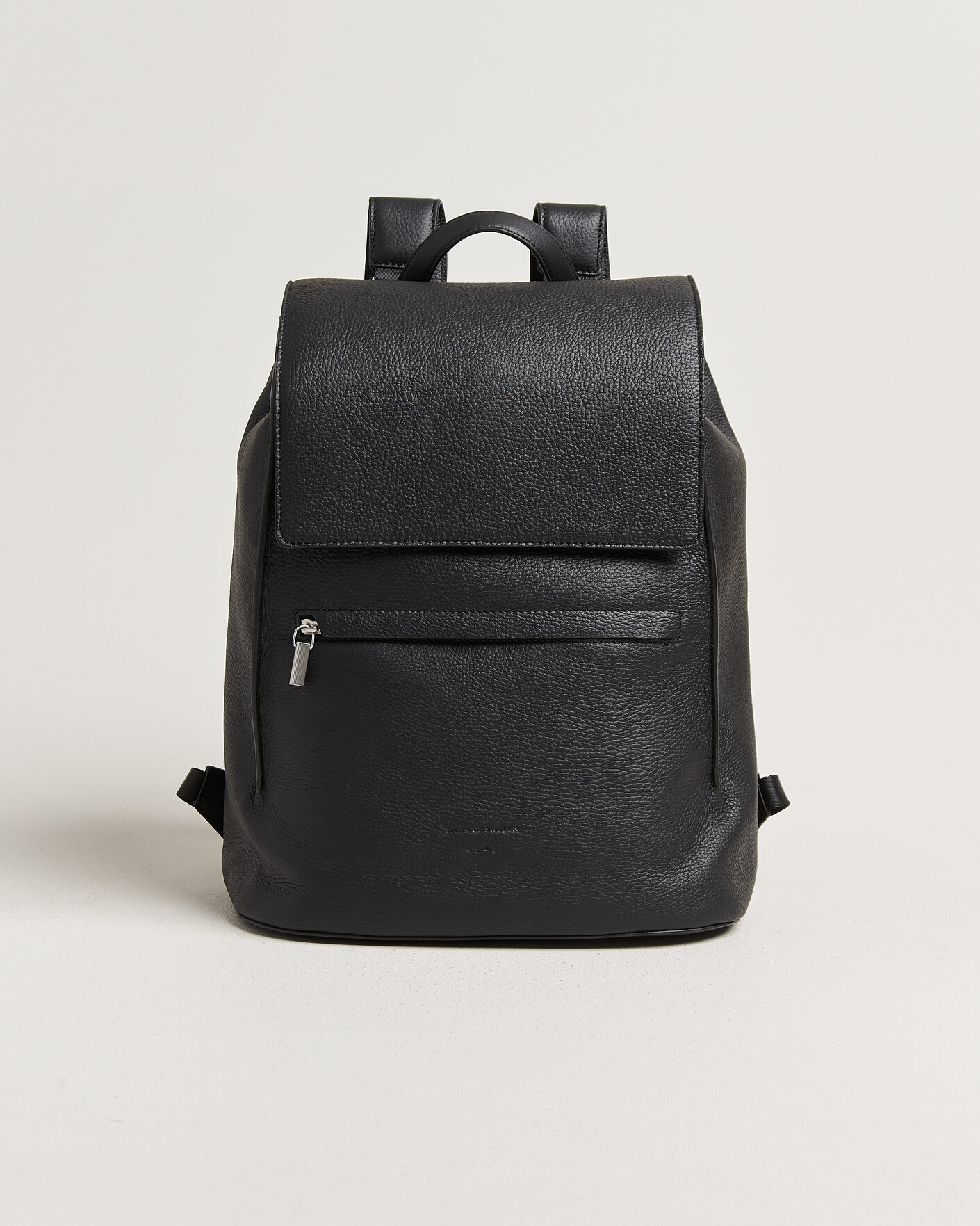 Herre | Vesker | Tiger of Sweden | Vuntir Grained Leather Backpack Black