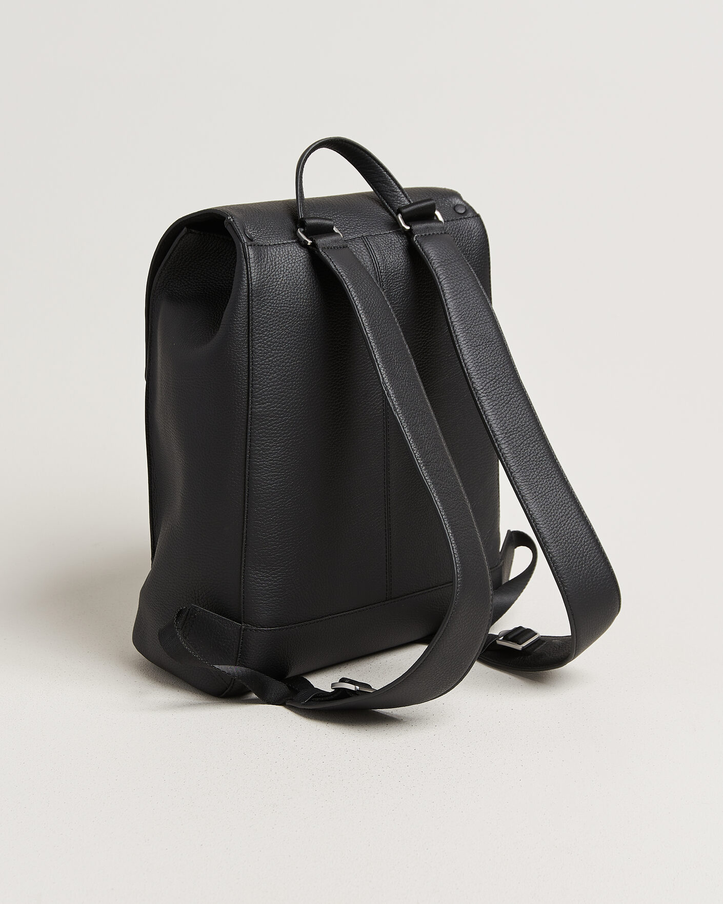 Herre | Vesker | Tiger of Sweden | Vuntir Grained Leather Backpack Black