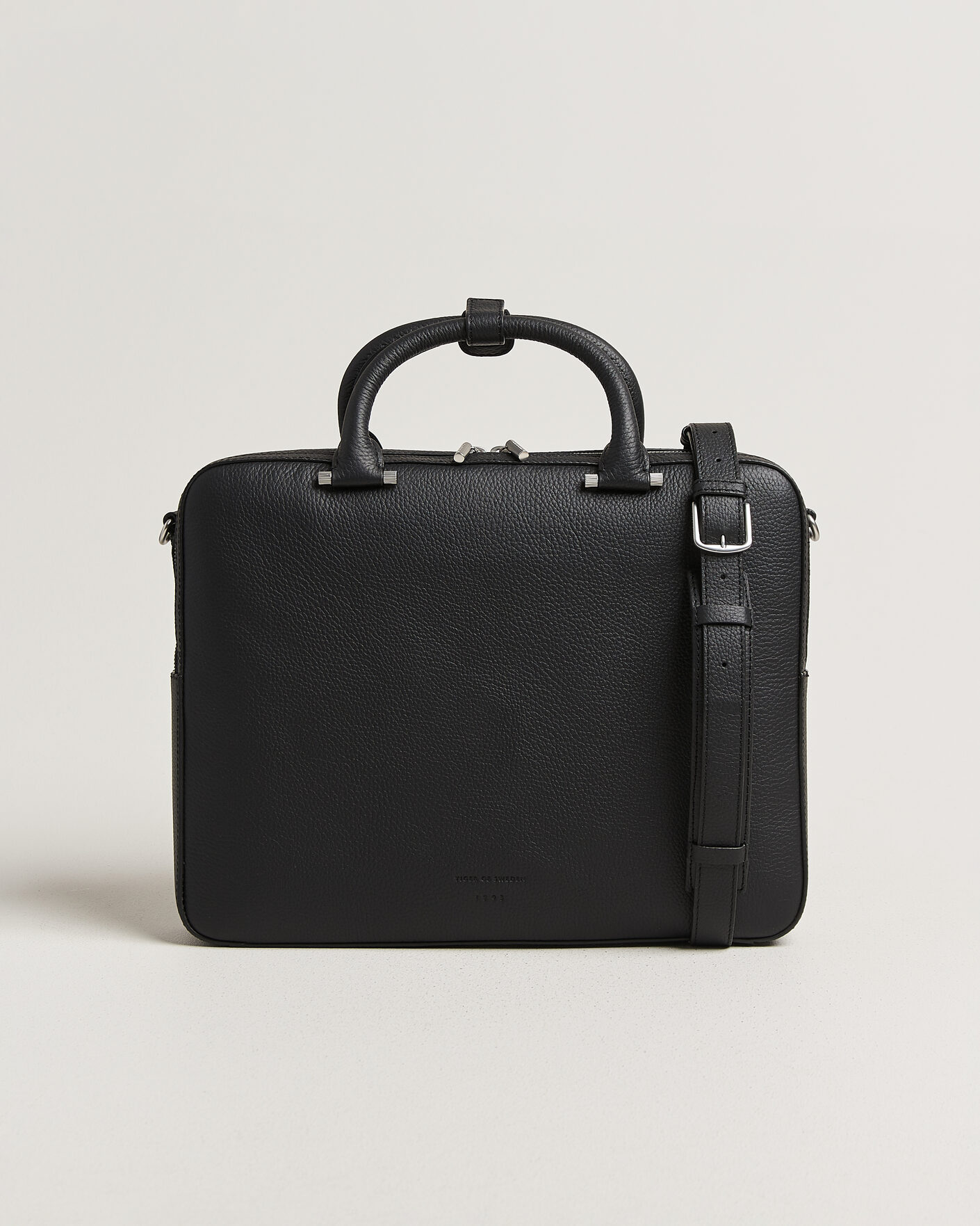 Herre | Vesker | Tiger of Sweden | Valise Grained Leather Briefcase Black