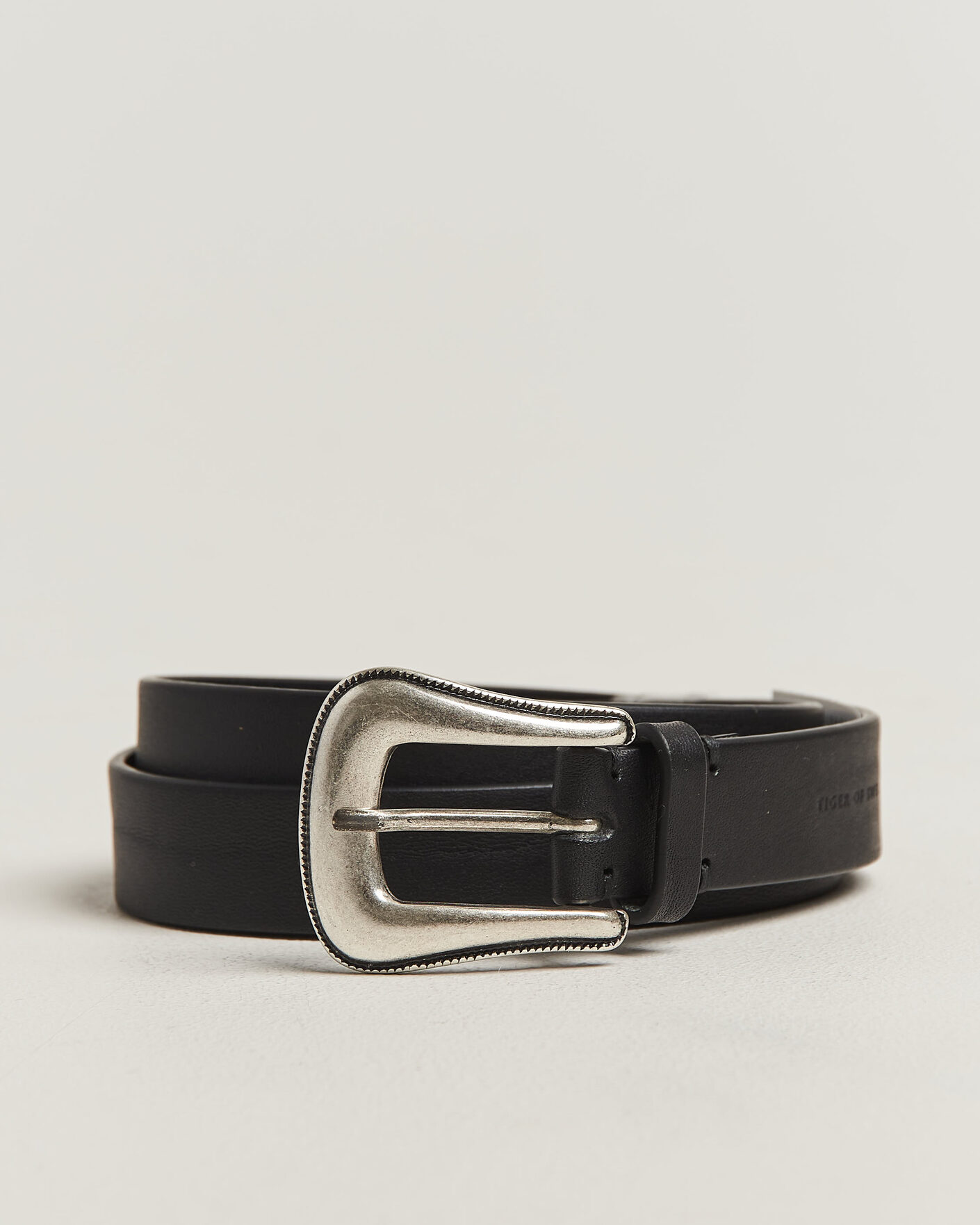 Herre | Belter | Tiger of Sweden | Ecus Leather Western Belt Black
