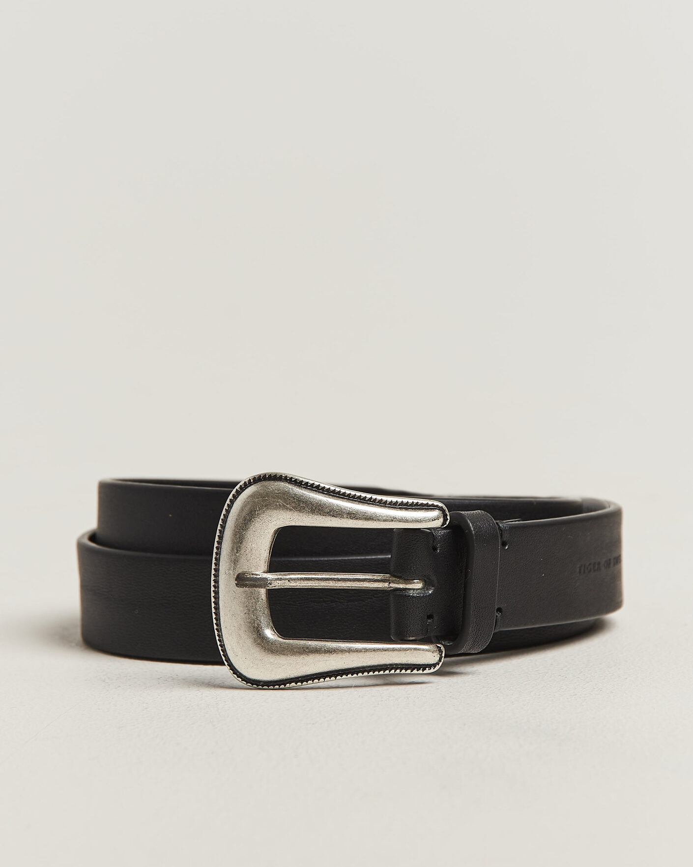 Herre | Belter | Tiger of Sweden | Ecus Leather Western Belt Black
