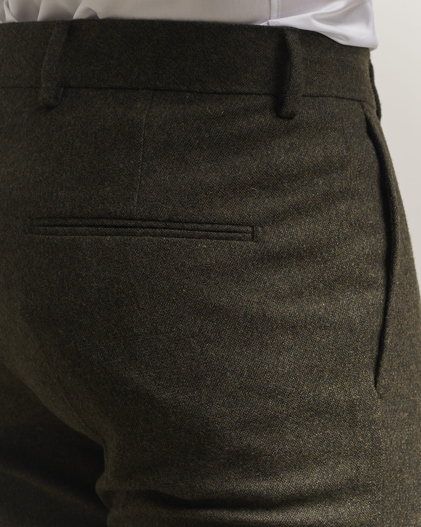 Herre | Bukser | Tiger of Sweden | Tenuta Wool Flannel Suit Trousers Muted Canopy
