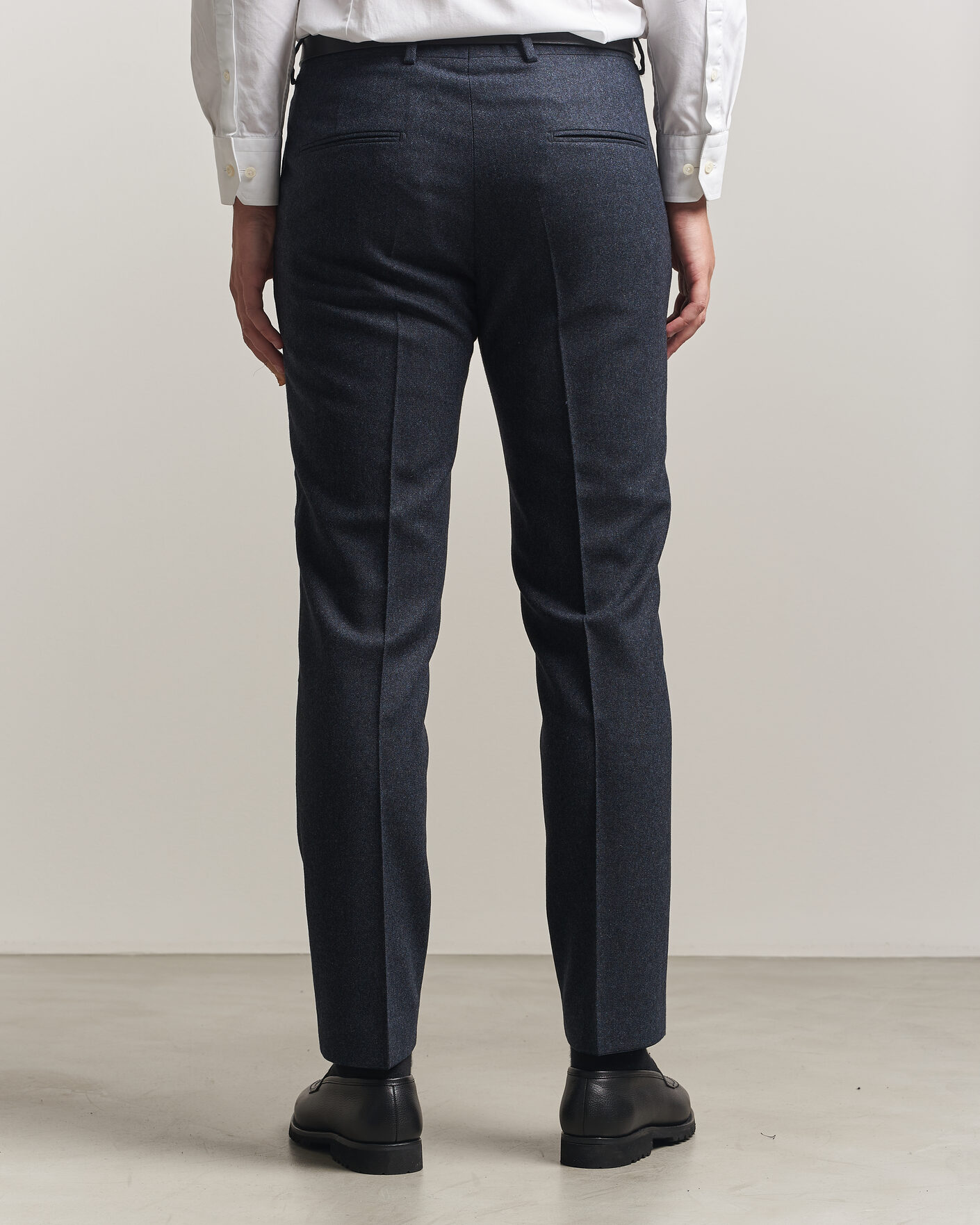 Herre | Bukser | Tiger of Sweden | Tenuta Wool Flannel Suit Trousers Midnight Blue