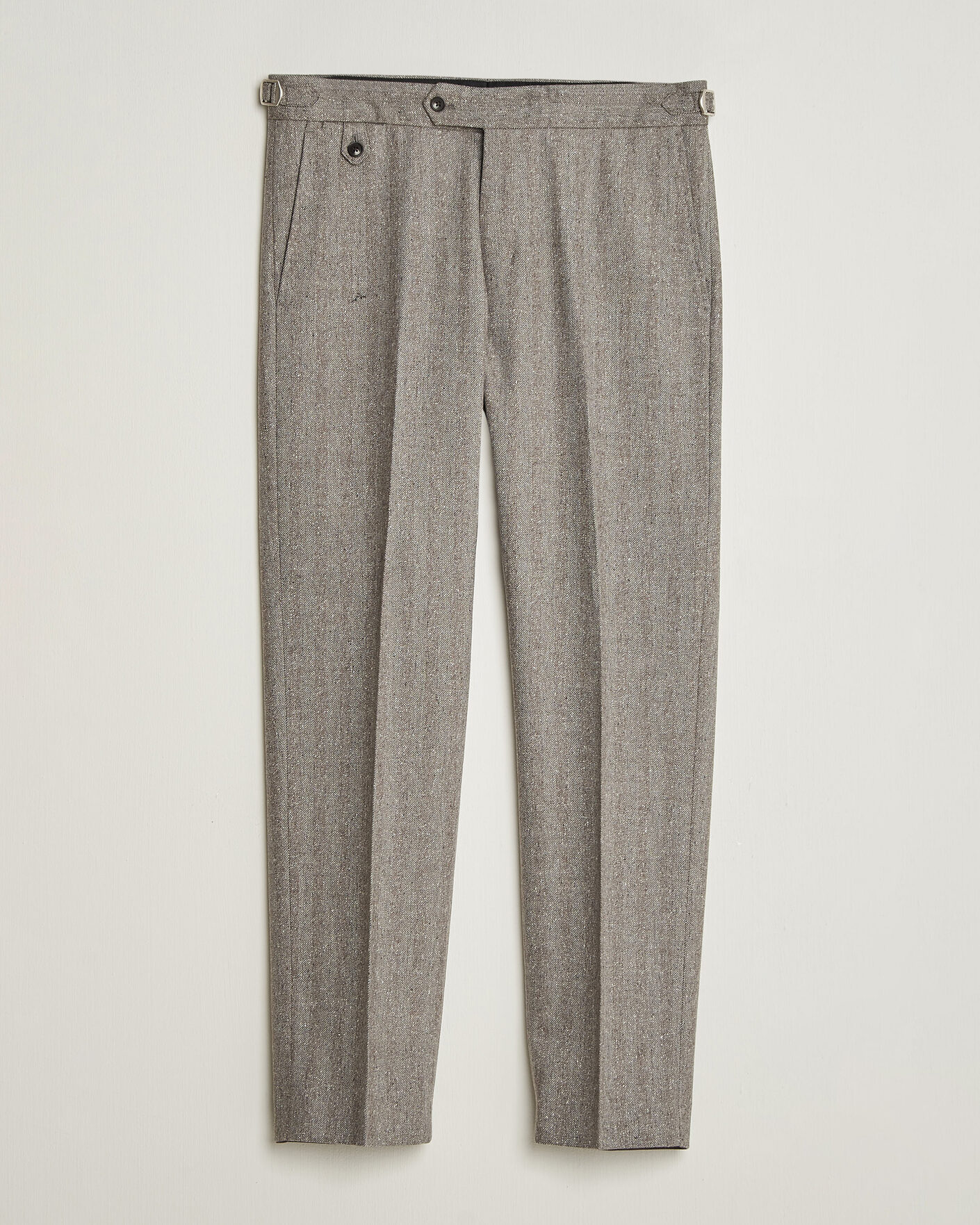 Herre | Bukser | Tiger of Sweden | Tense Wool Donegal Suit Trousers Dark Stone