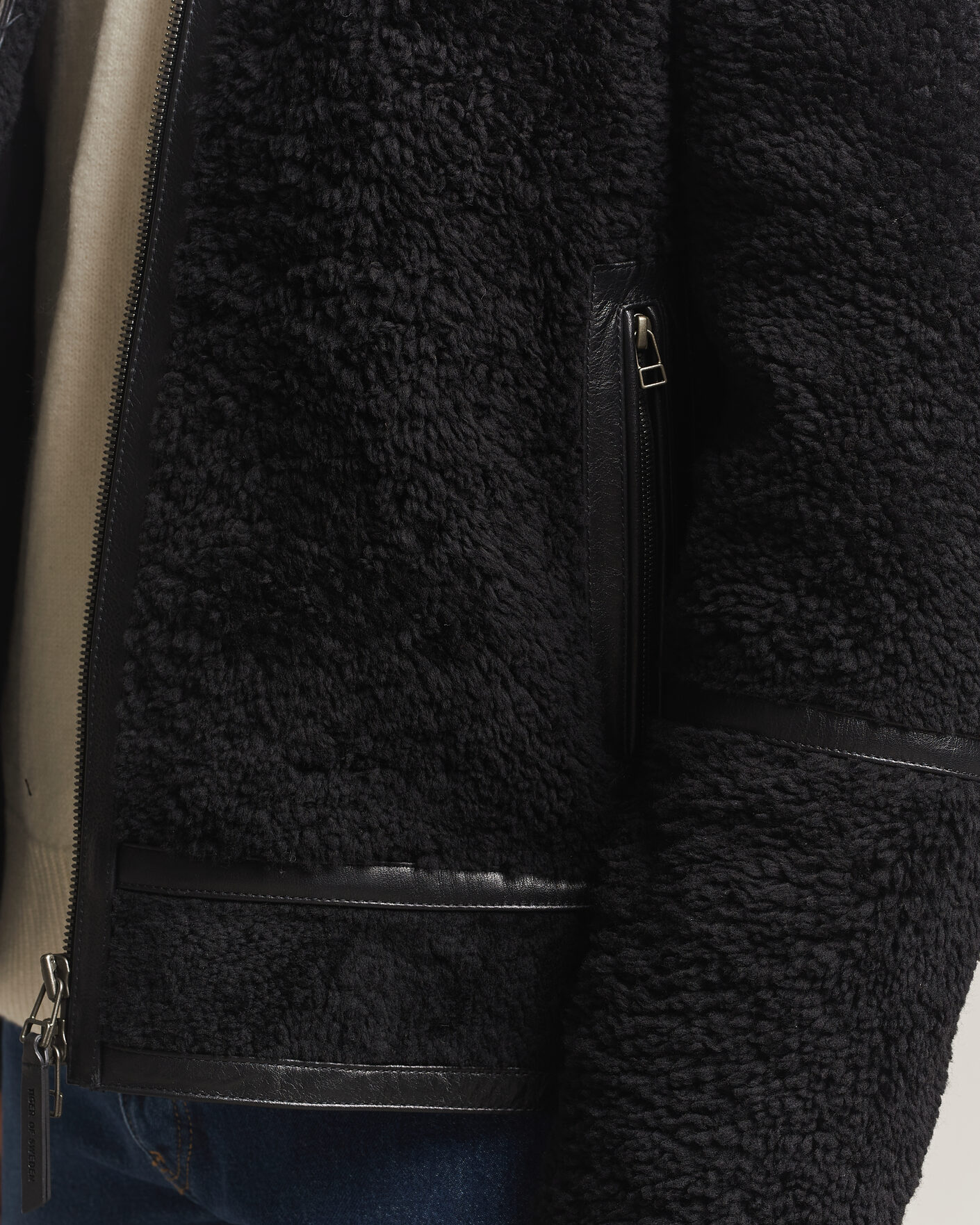 Herre | Jakker | Tiger of Sweden | Viggo Shearling Jacket Black