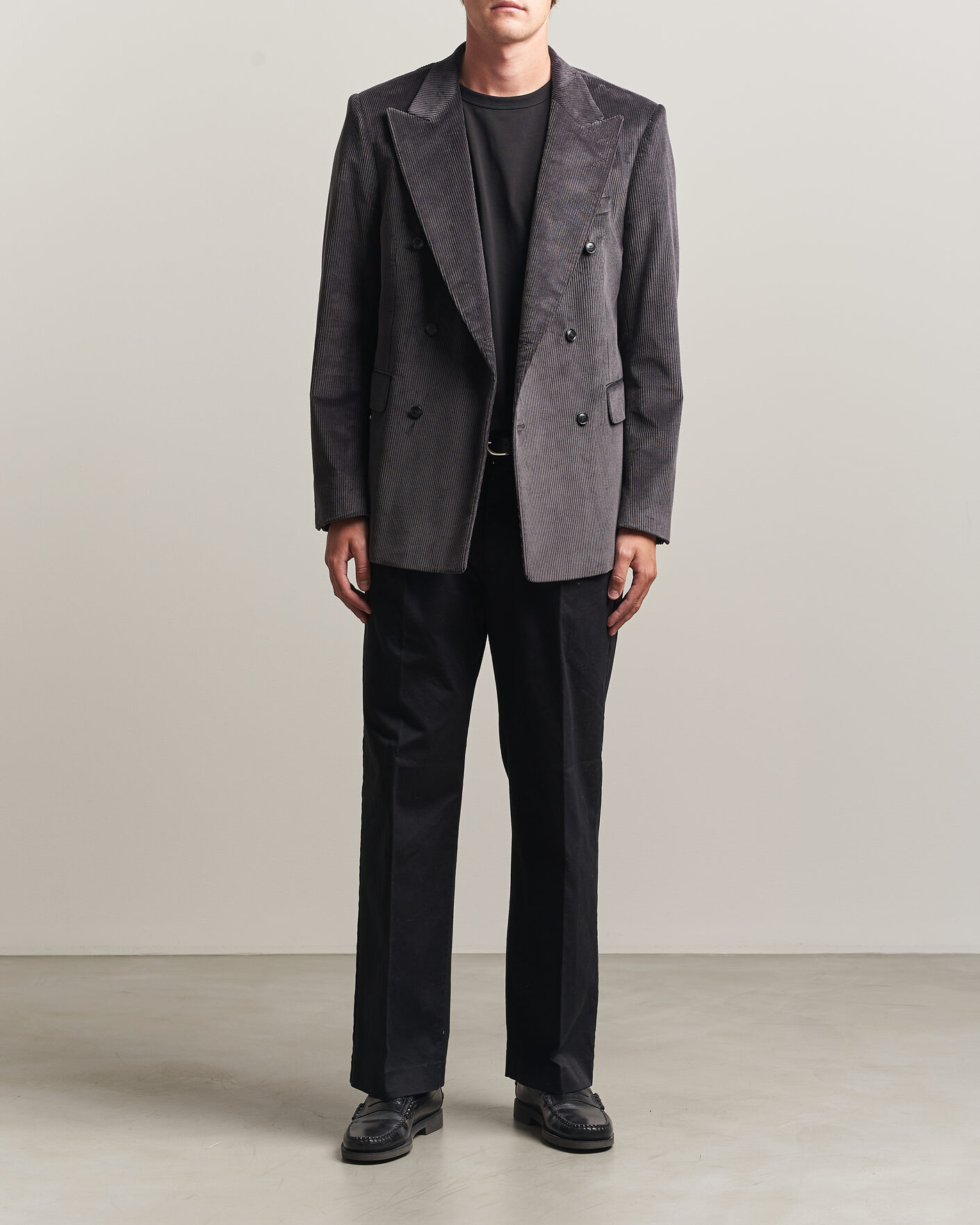 Herre | Dressjakker | Tiger of Sweden | 1903 Corduroy Double Breasted Blazer Phantom