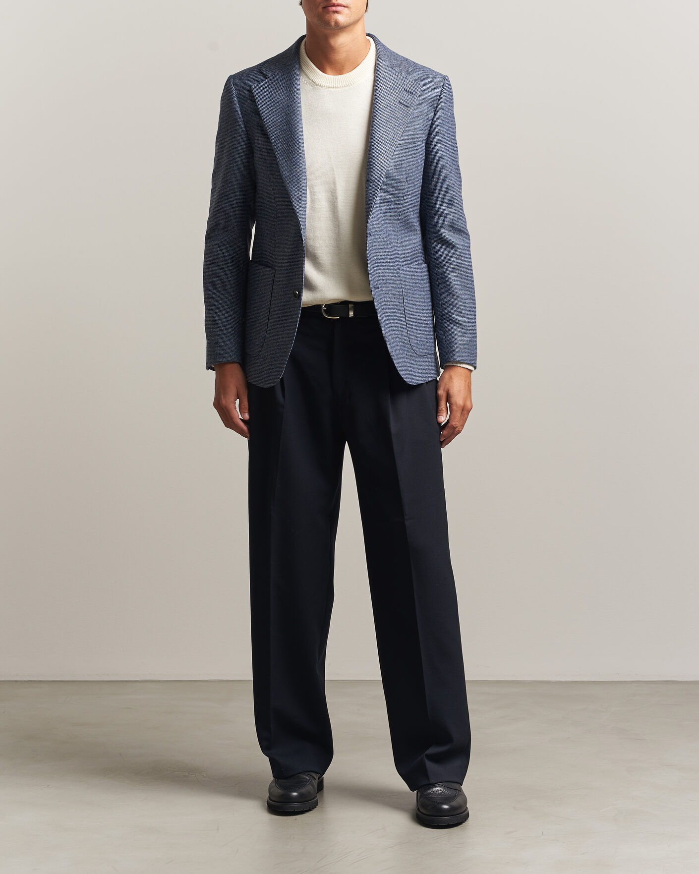 Herre | Dressjakker | Tiger of Sweden | Easer Wool Pepita Blazer Iron Haze