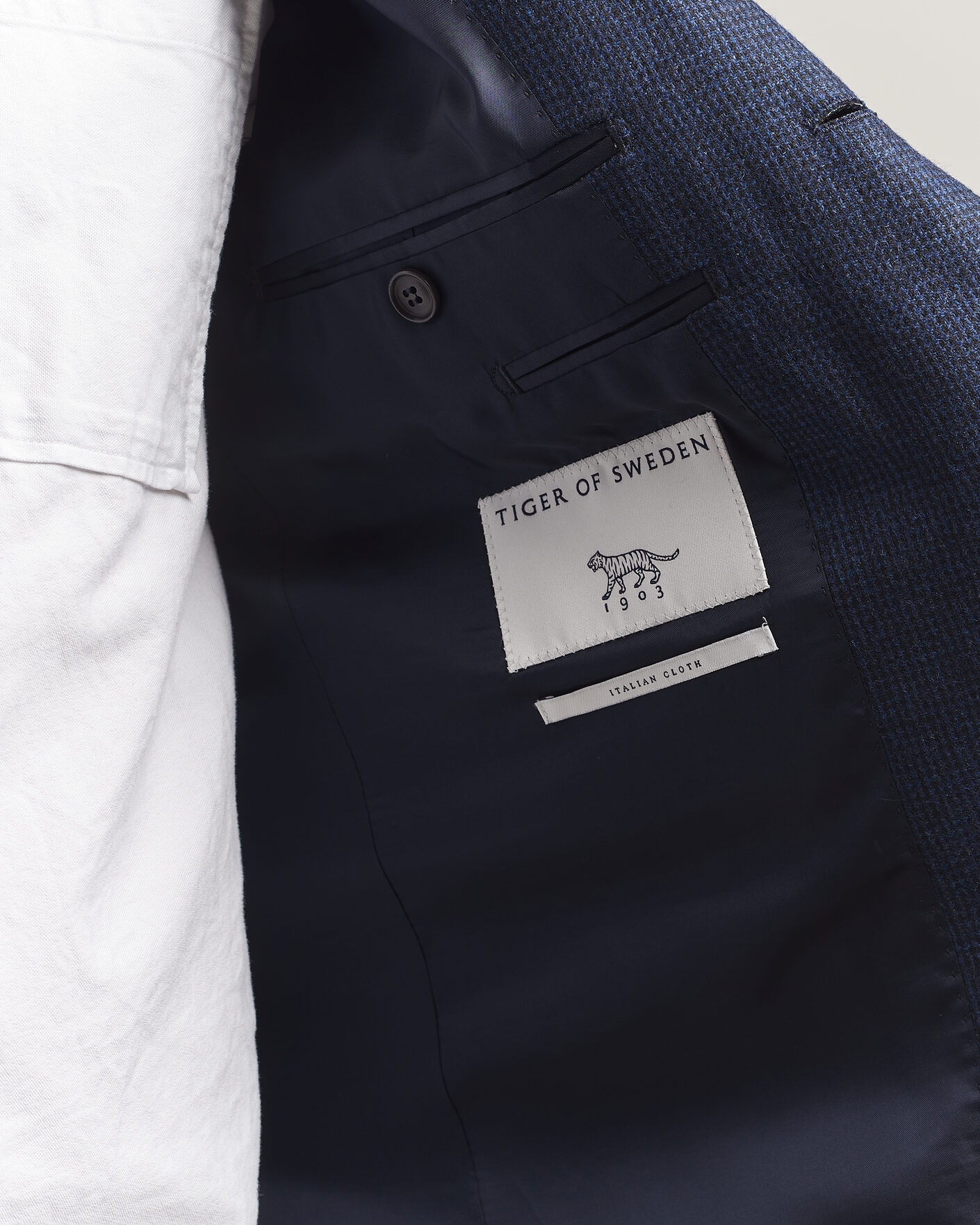 Herre | Dressjakker | Tiger of Sweden | Easer Wool Pepita Blazer Sea