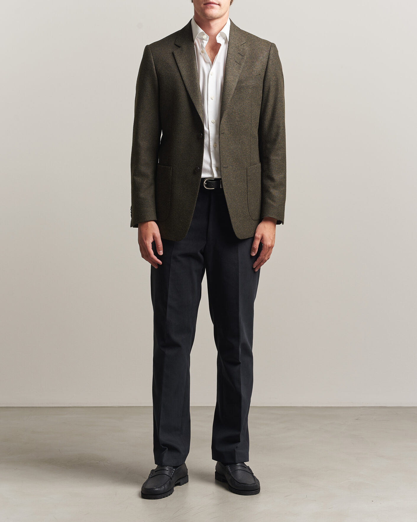 Herre | Dressjakker | Tiger of Sweden | Justin Wool Flannel Suit Blazer Muted Canopy
