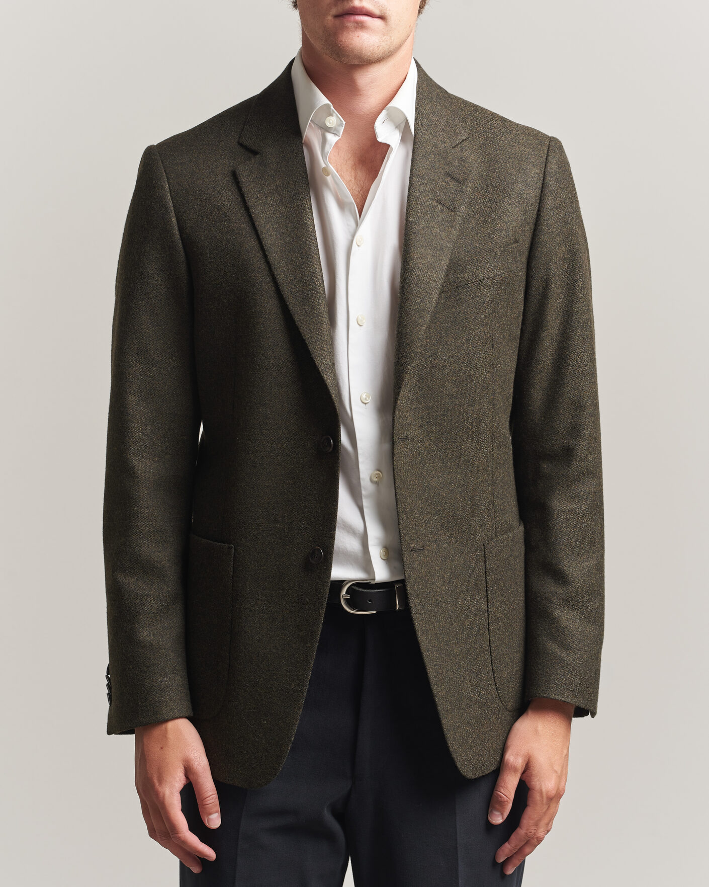 Herre | Dressjakker | Tiger of Sweden | Justin Wool Flannel Suit Blazer Muted Canopy