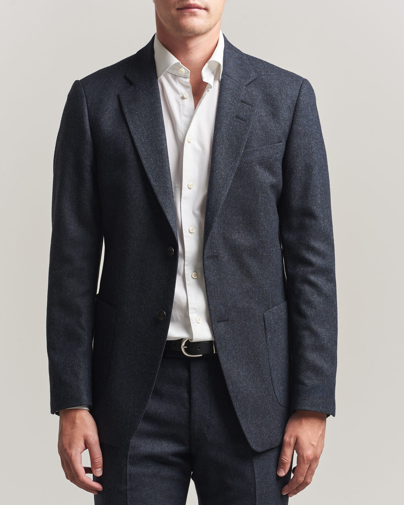 Herre | Dressjakker | Tiger of Sweden | Justin Wool Flannel Suit Blazer Midnight Blue