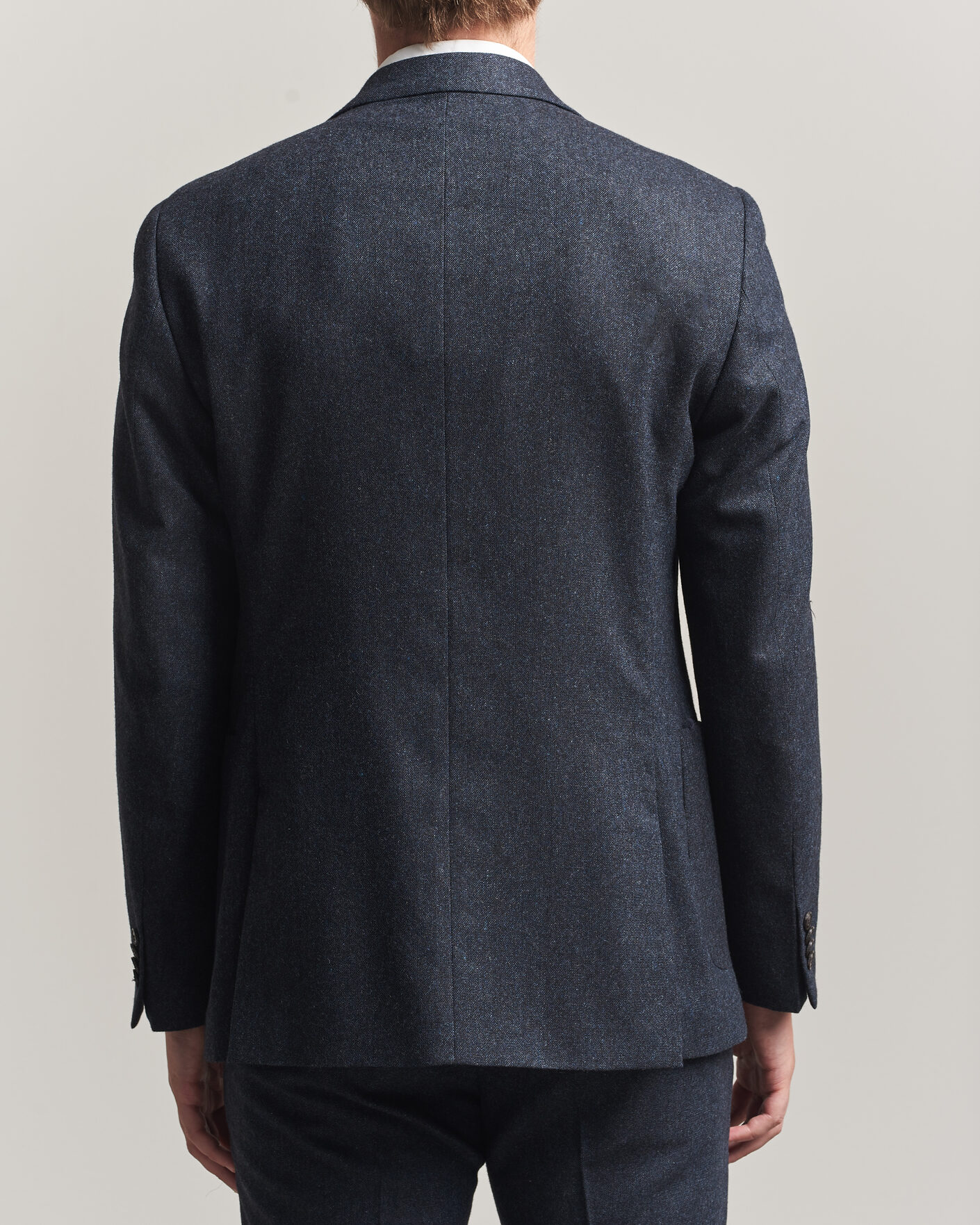 Herre | Dressjakker | Tiger of Sweden | Justin Wool Flannel Suit Blazer Midnight Blue