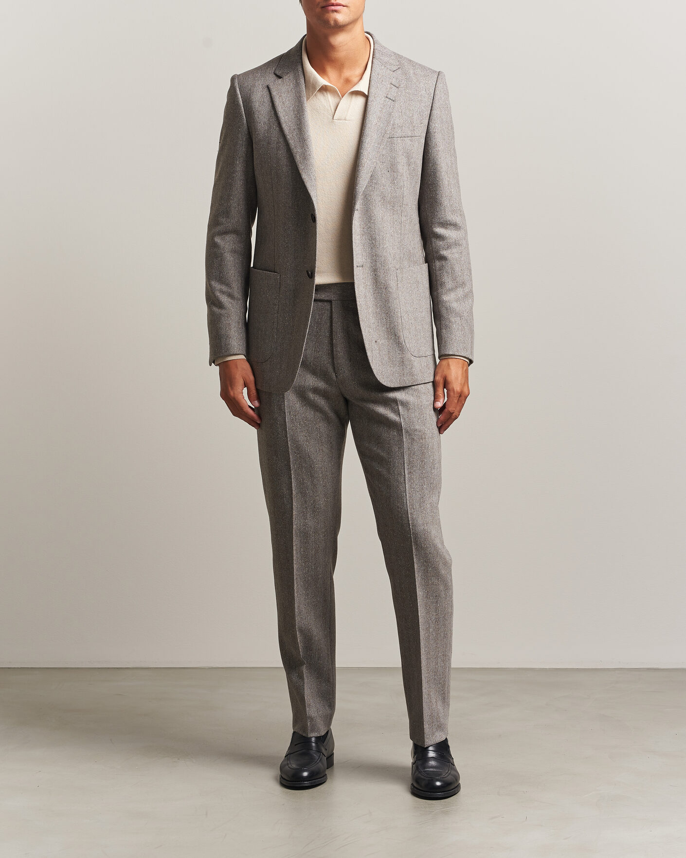 Herre | Dressjakker | Tiger of Sweden | Justin Wool Donegal Suit Blazer Dark Stone
