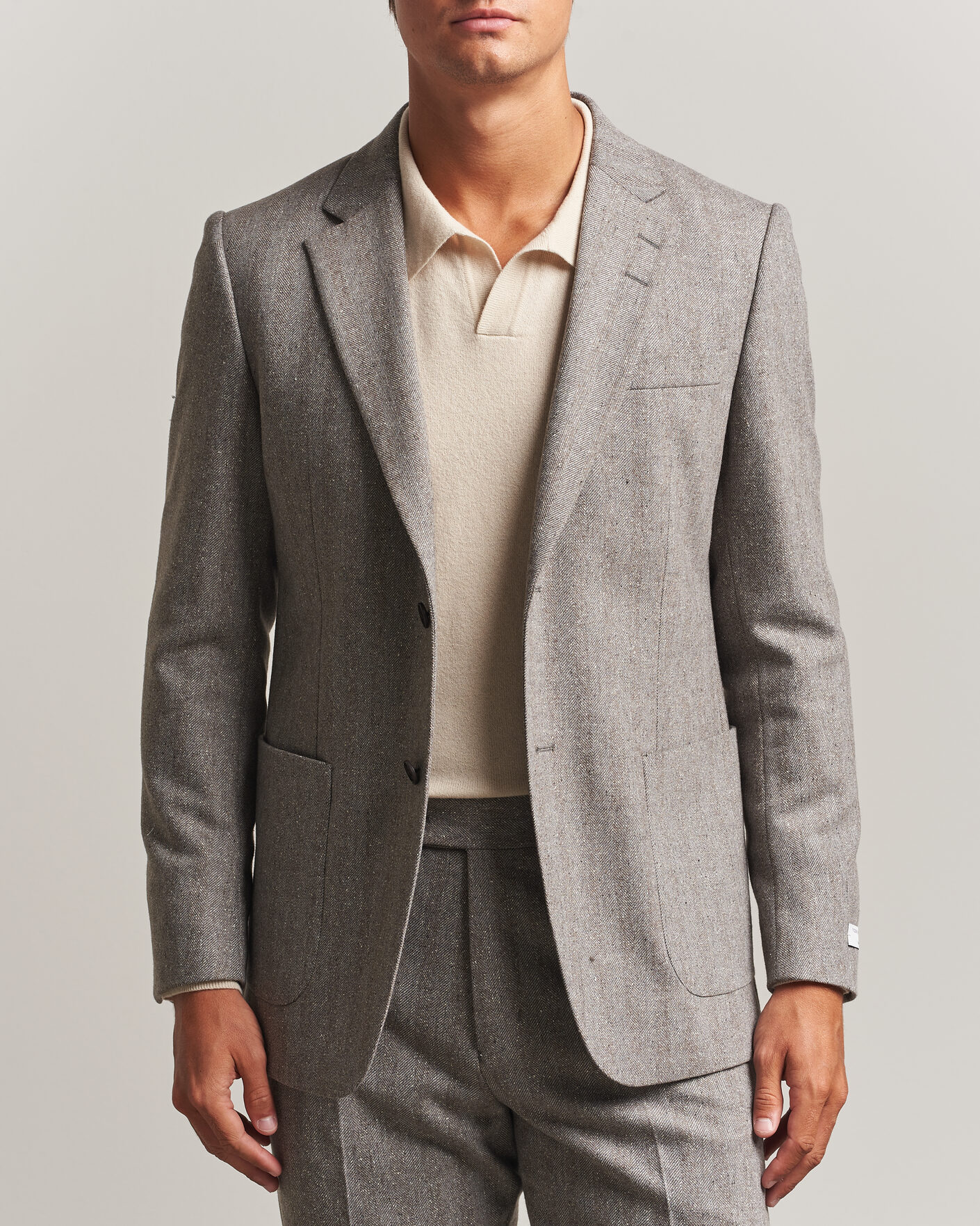 Herre | Dressjakker | Tiger of Sweden | Justin Wool Donegal Suit Blazer Dark Stone