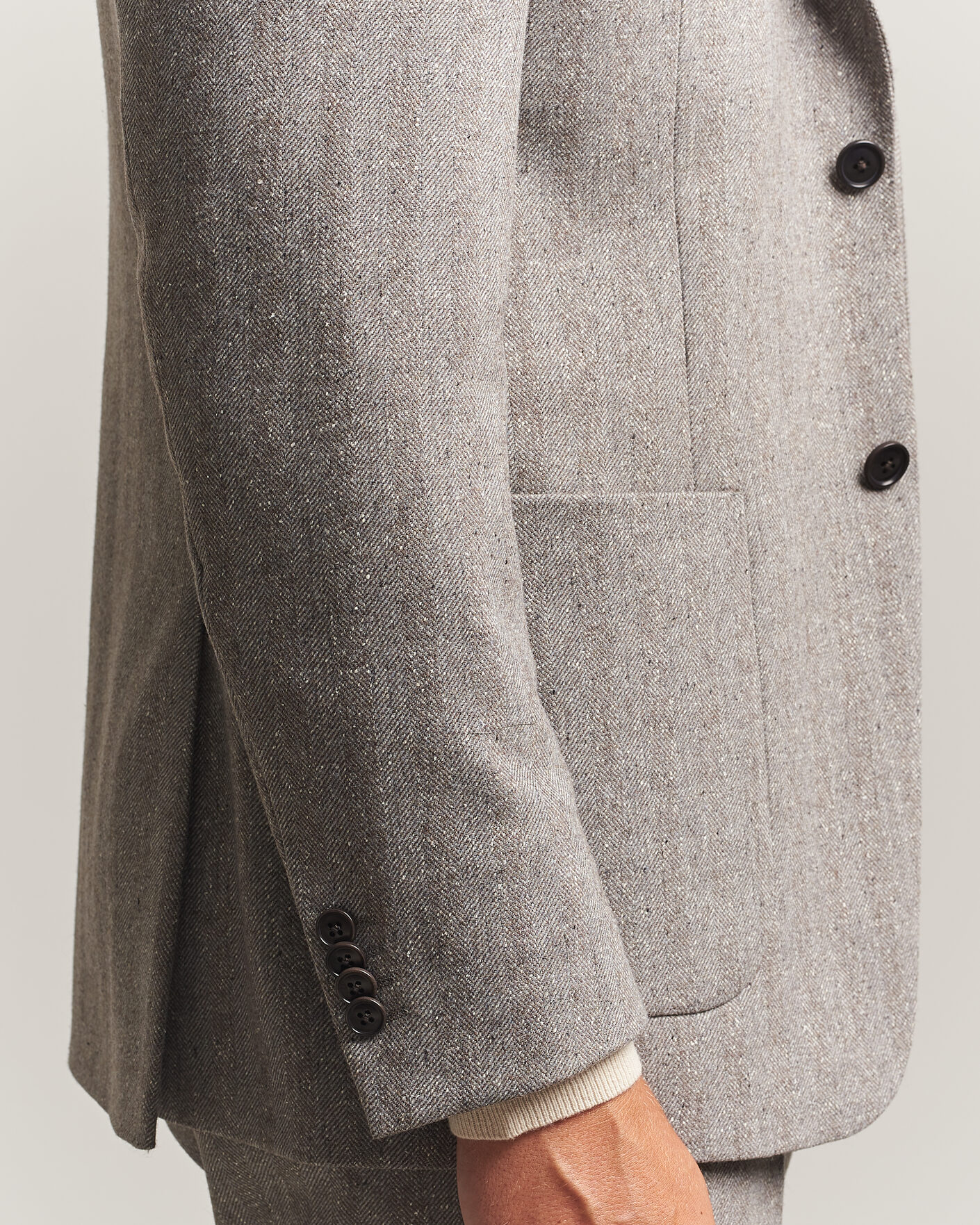 Herre | Dressjakker | Tiger of Sweden | Justin Wool Donegal Suit Blazer Dark Stone
