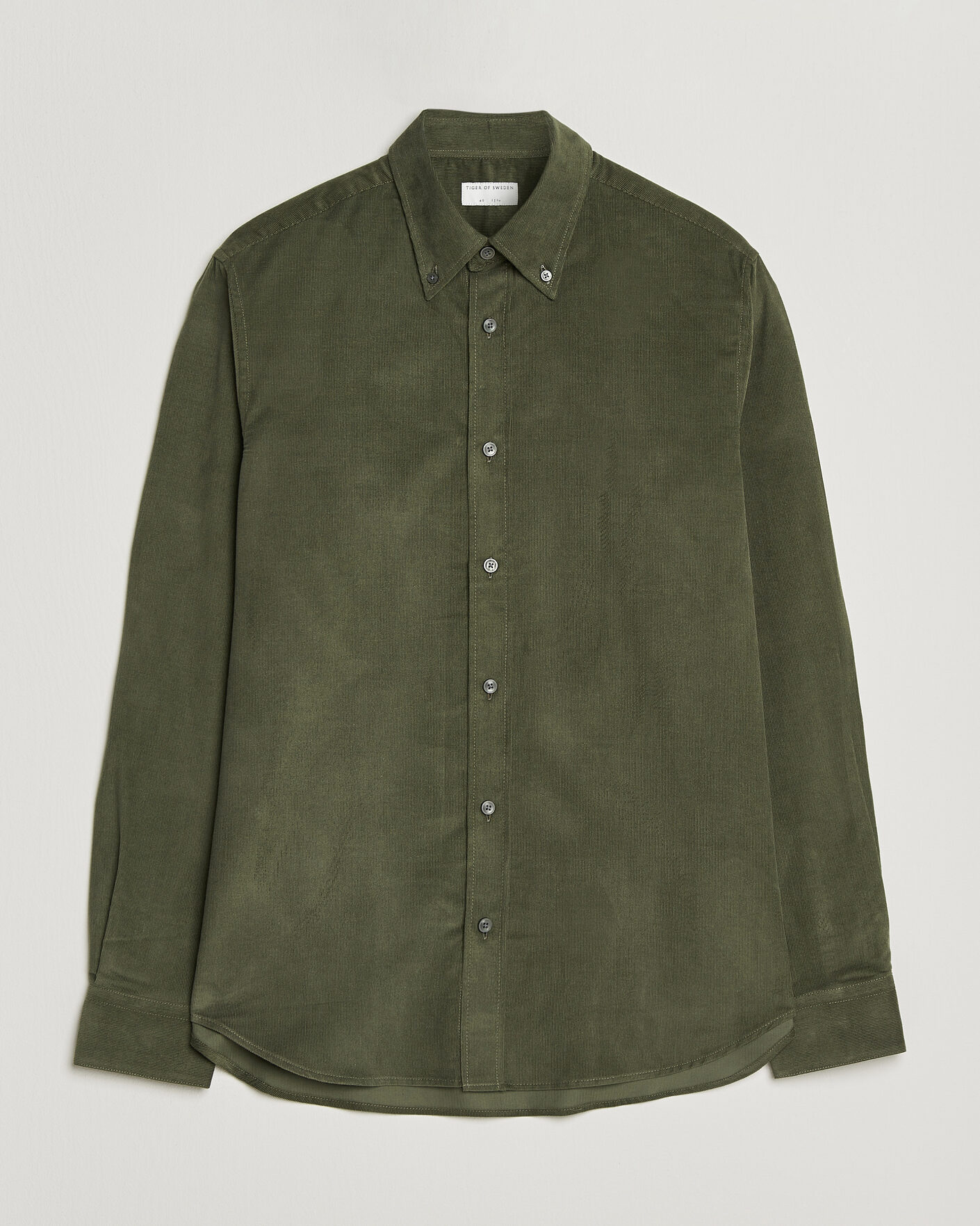 Herre | Skjorter | Tiger of Sweden | Bjorn Corduroy Shirt City Green