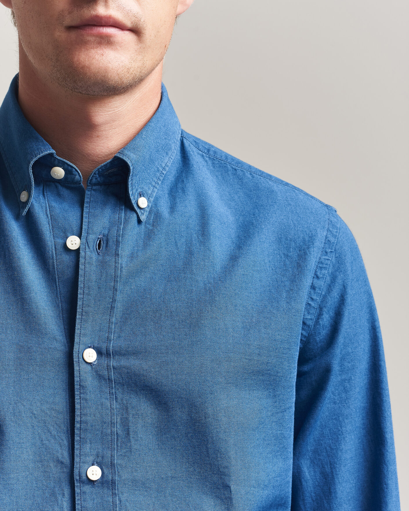 Herre | Skjorter | Tiger of Sweden | Bjorn Denim Shirt Blue