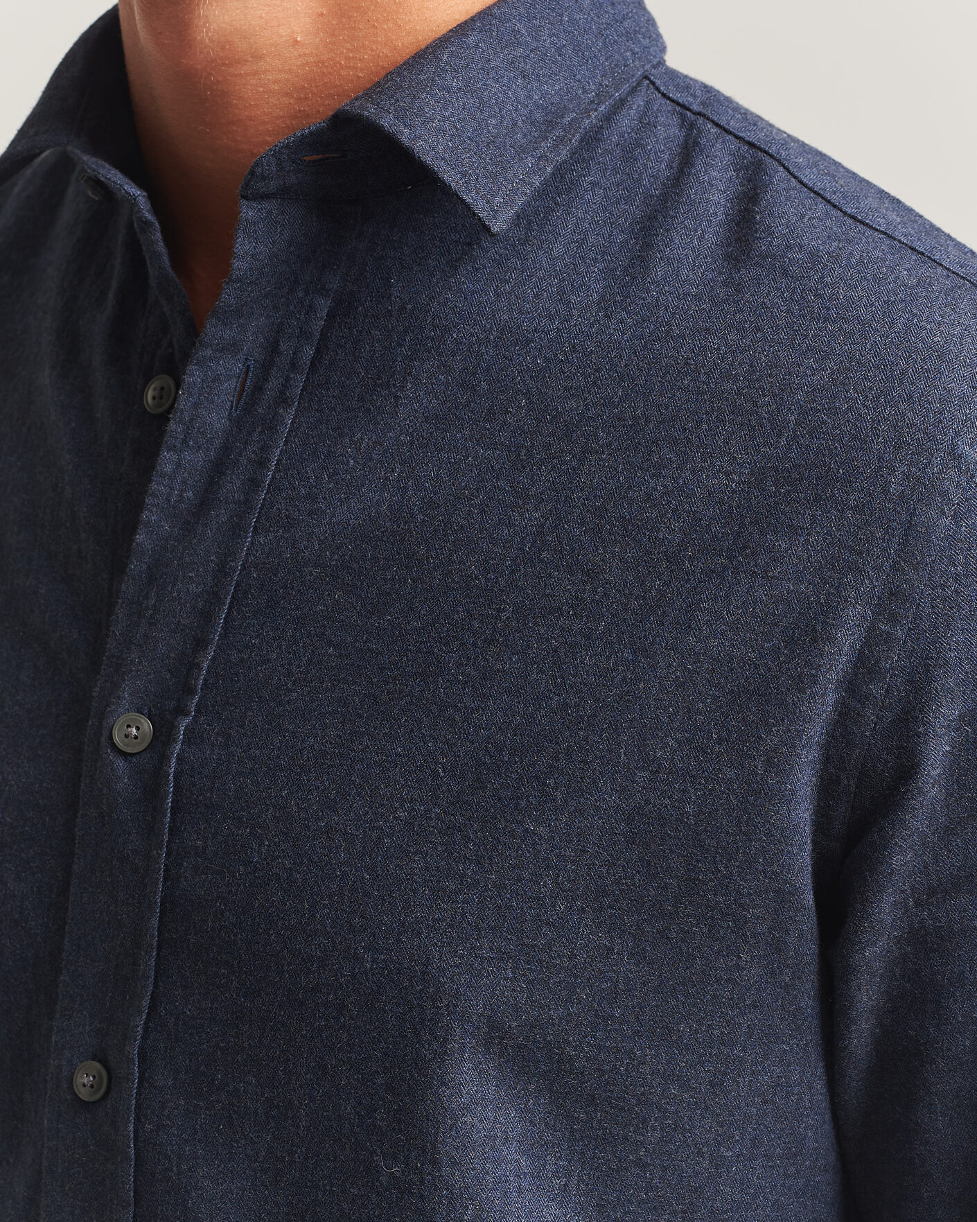 Herre | Skjorter | Tiger of Sweden | Bjorn Brushed Cotton Shirt Steel Blue