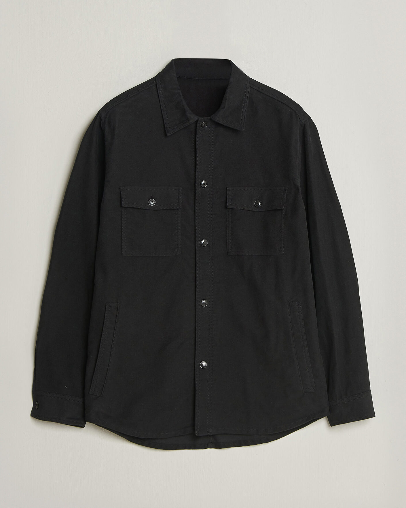 Herre | Skjorter | Tiger of Sweden | Bishop Cotton Overshirt Black