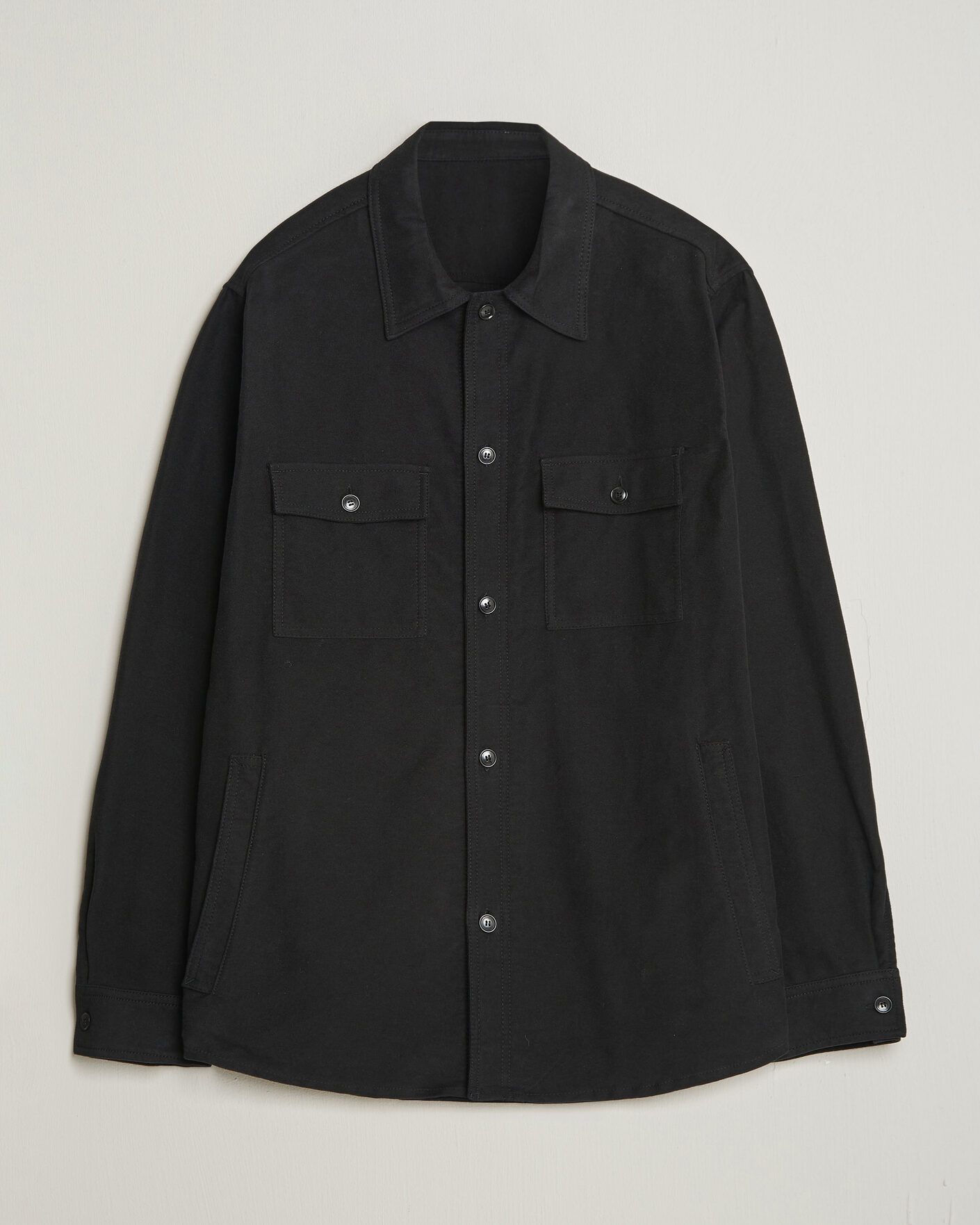 Herre | Skjorter | Tiger of Sweden | Bishop Cotton Overshirt Black