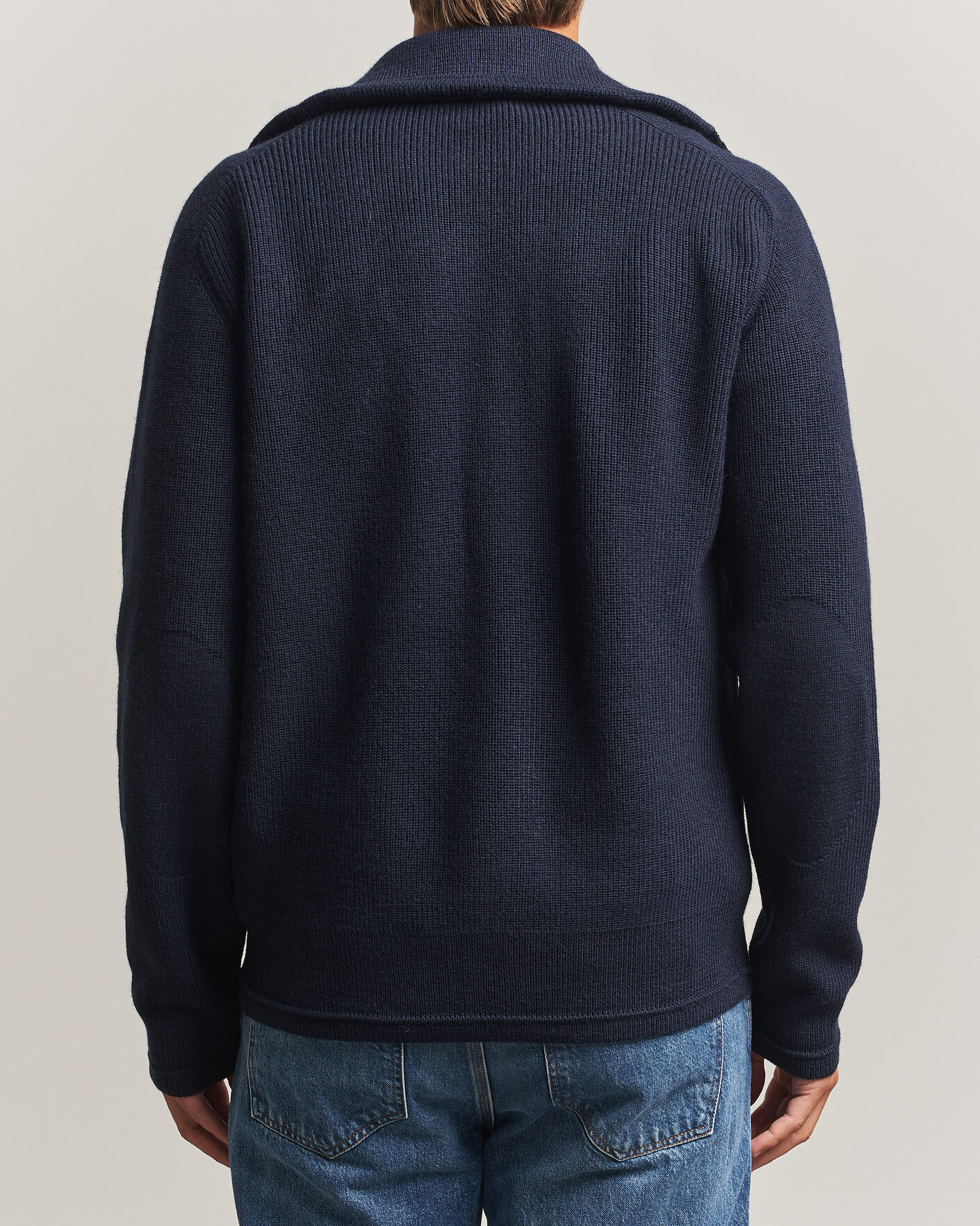 Herre | Gensere | Tiger of Sweden | Leander Wool Knitted Cardigan Night Grape