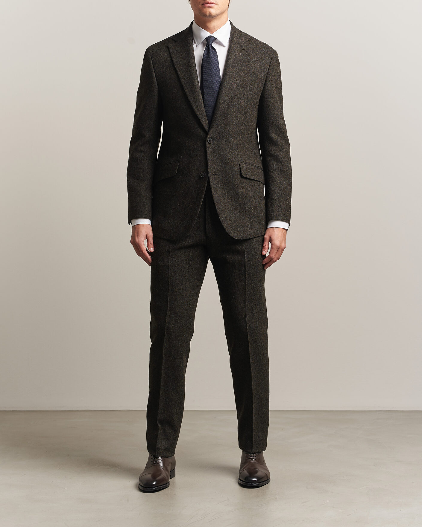Herre | Dressjakker | Walker Slater | Edward Shetland Wool Donegal Blazer Brown