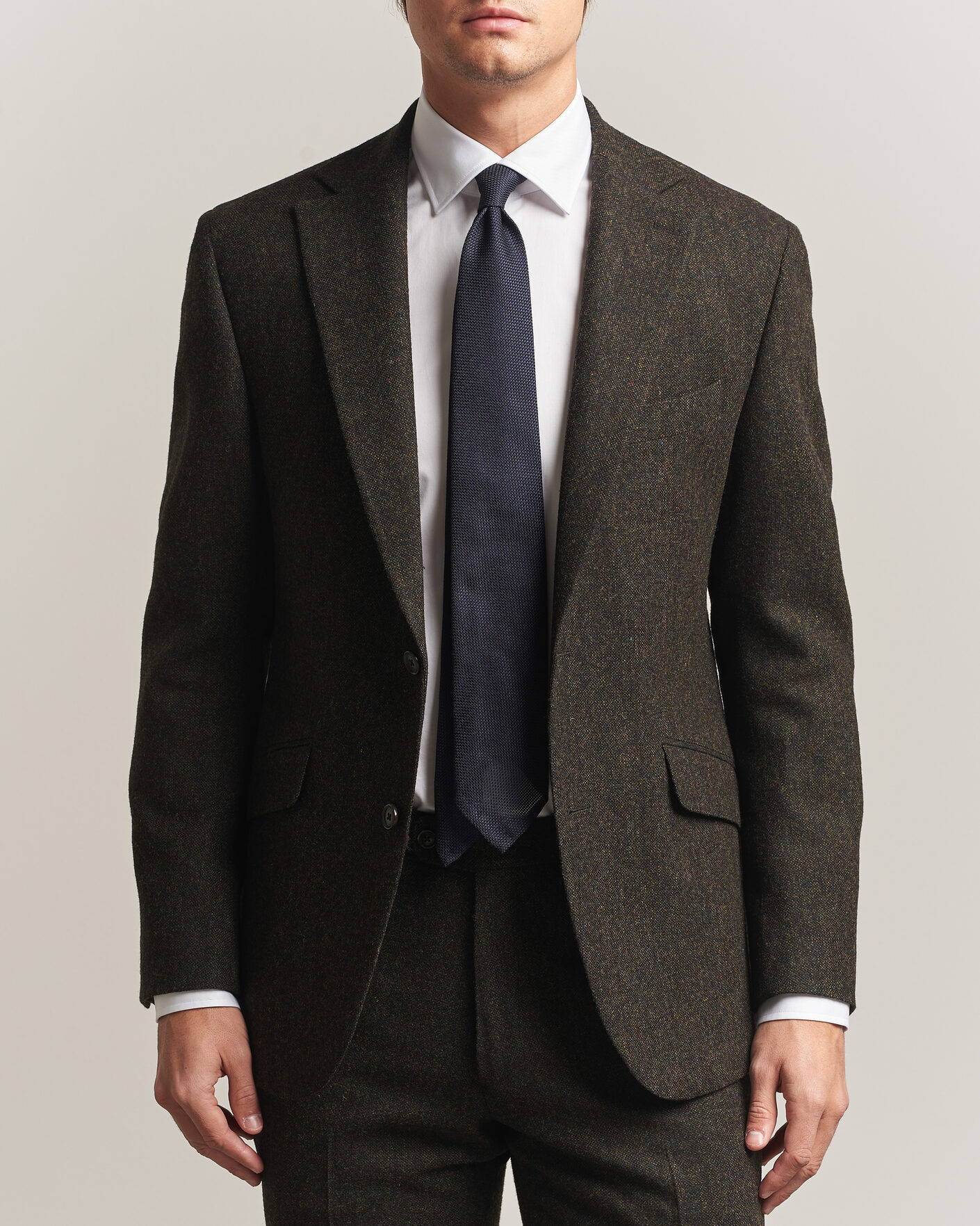 Herre | Dressjakker | Walker Slater | Edward Shetland Wool Donegal Blazer Brown