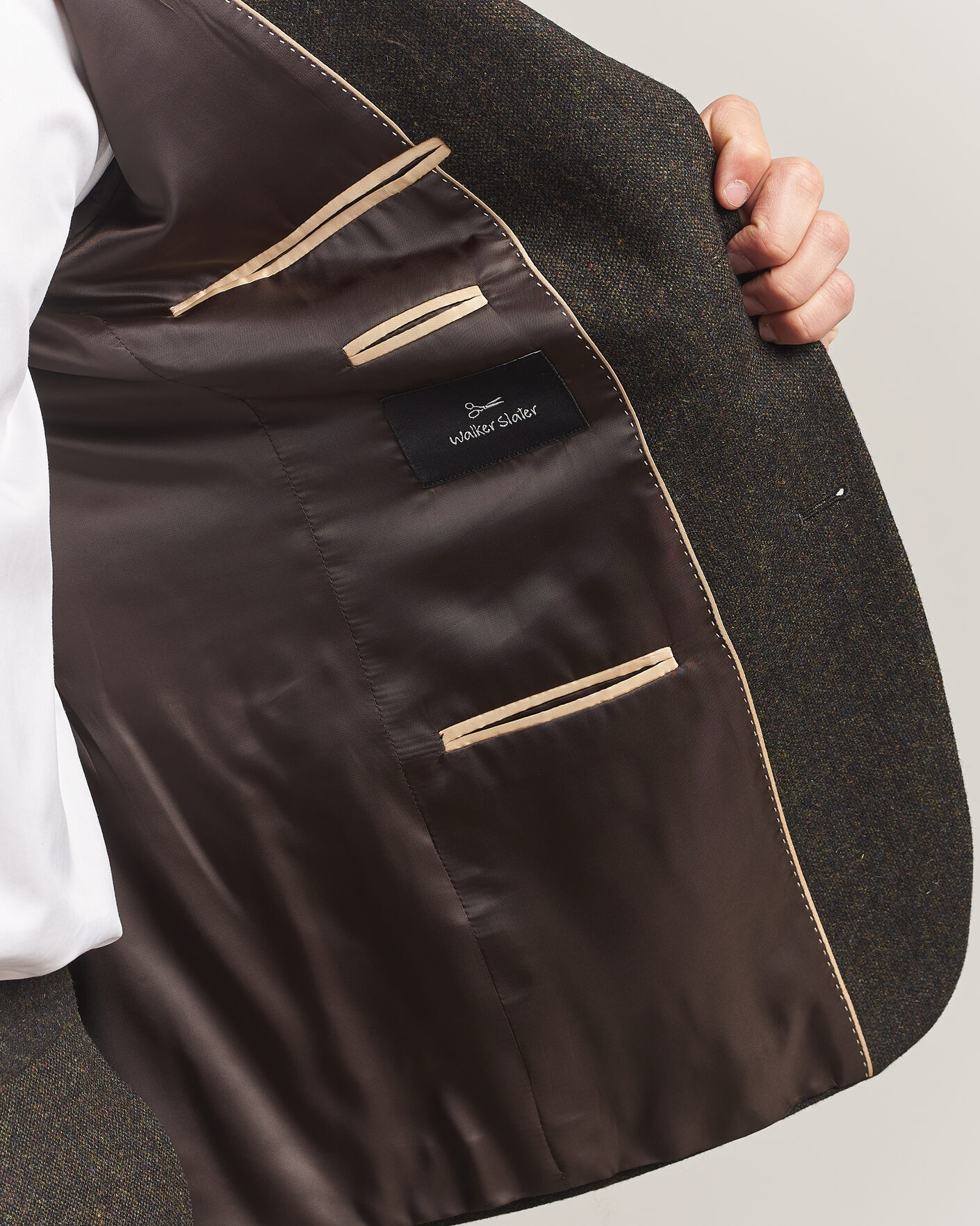 Herre | Dressjakker | Walker Slater | Edward Shetland Wool Donegal Blazer Brown