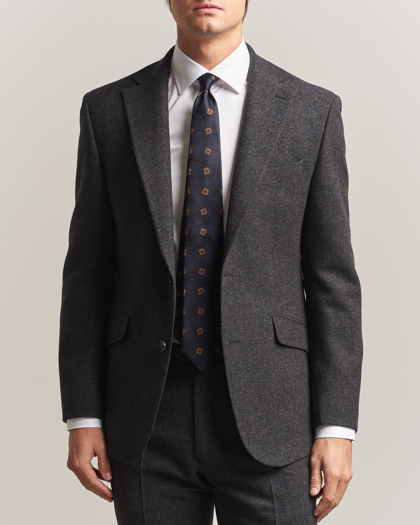 Herre | Dressjakker | Walker Slater | Edward Shetland Wool Donegal Blazer Navy