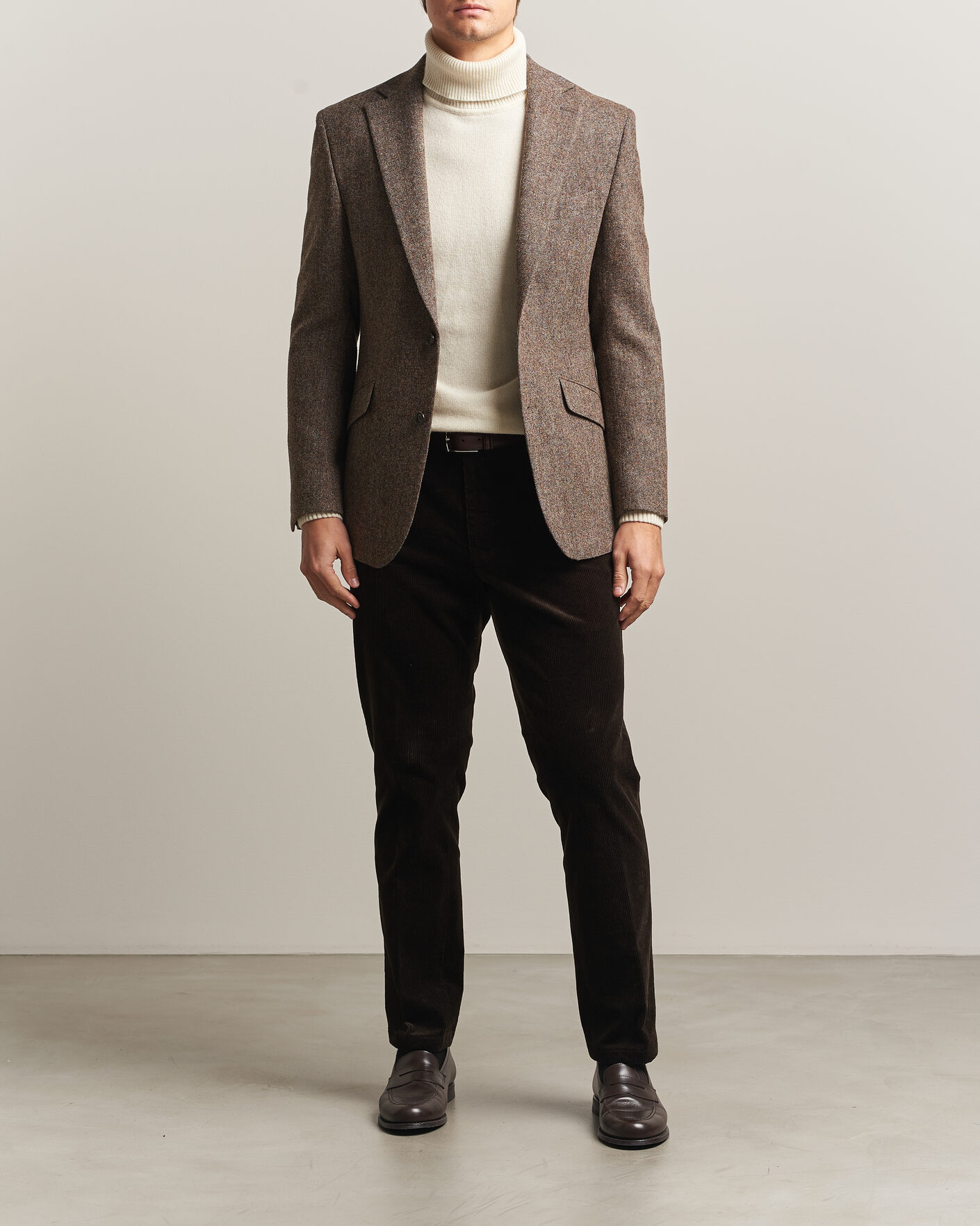 Herre | Dressjakker | Walker Slater | Edward Shetland Wool Donegal Blazer Tobacco