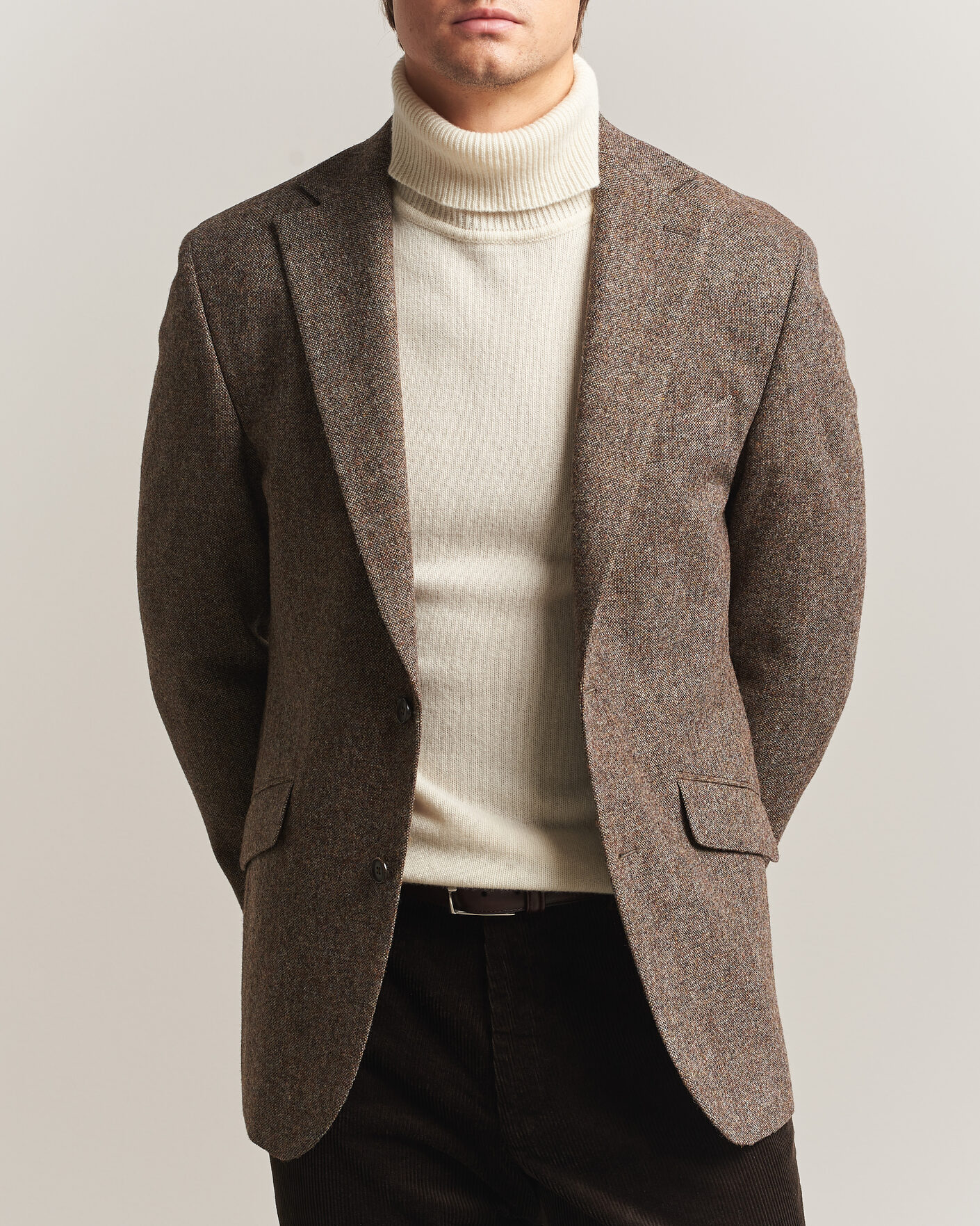 Herre | Dressjakker | Walker Slater | Edward Shetland Wool Donegal Blazer Tobacco