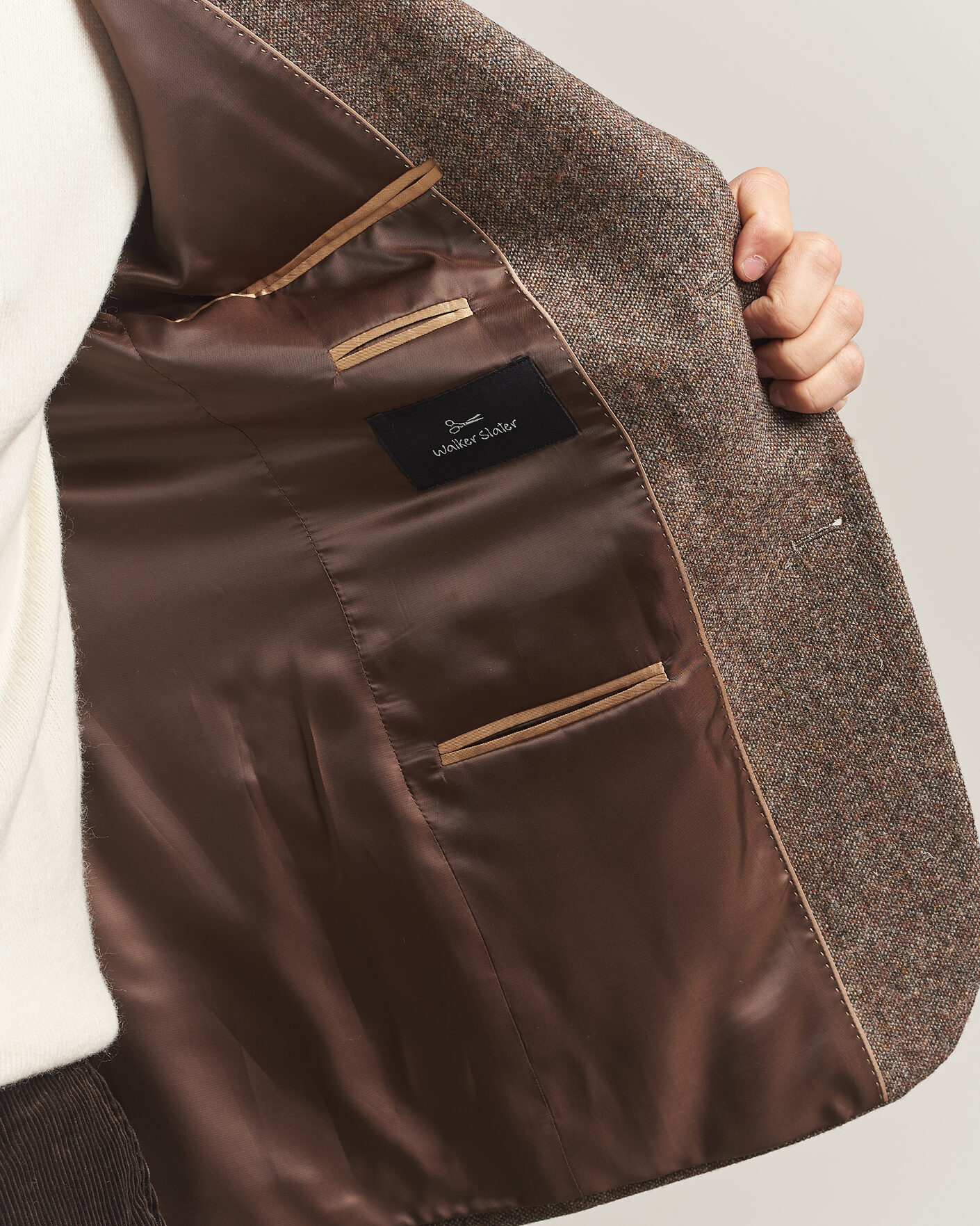 Herre | Dressjakker | Walker Slater | Edward Shetland Wool Donegal Blazer Tobacco