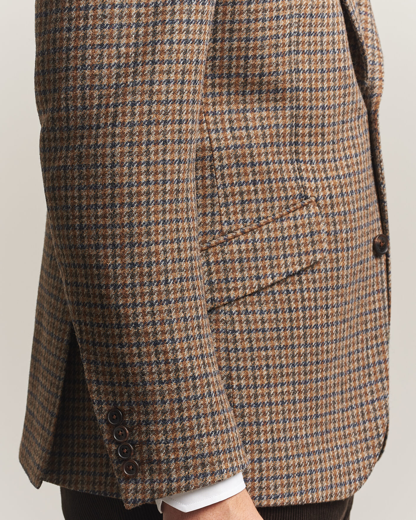 Herre | Dressjakker | Walker Slater | Edward Lambswool Puppytooth Blazer Sandstone