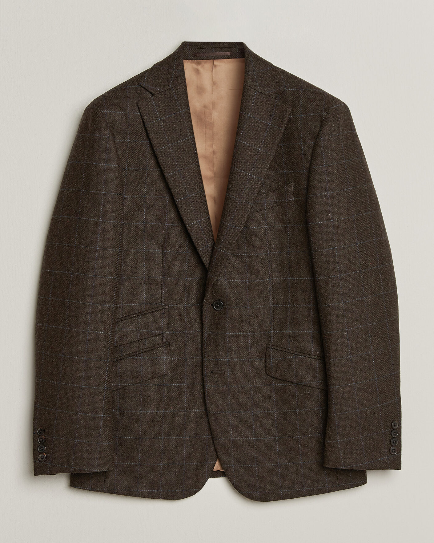 Herre | Dressjakker | Walker Slater | Edward Lambswool Windowpane Blazer Brown