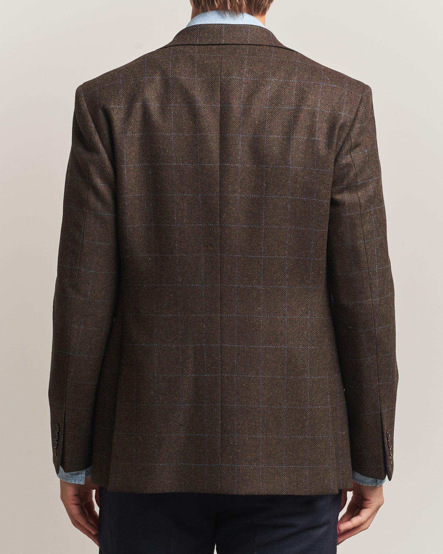 Herre | Dressjakker | Walker Slater | Edward Lambswool Windowpane Blazer Brown