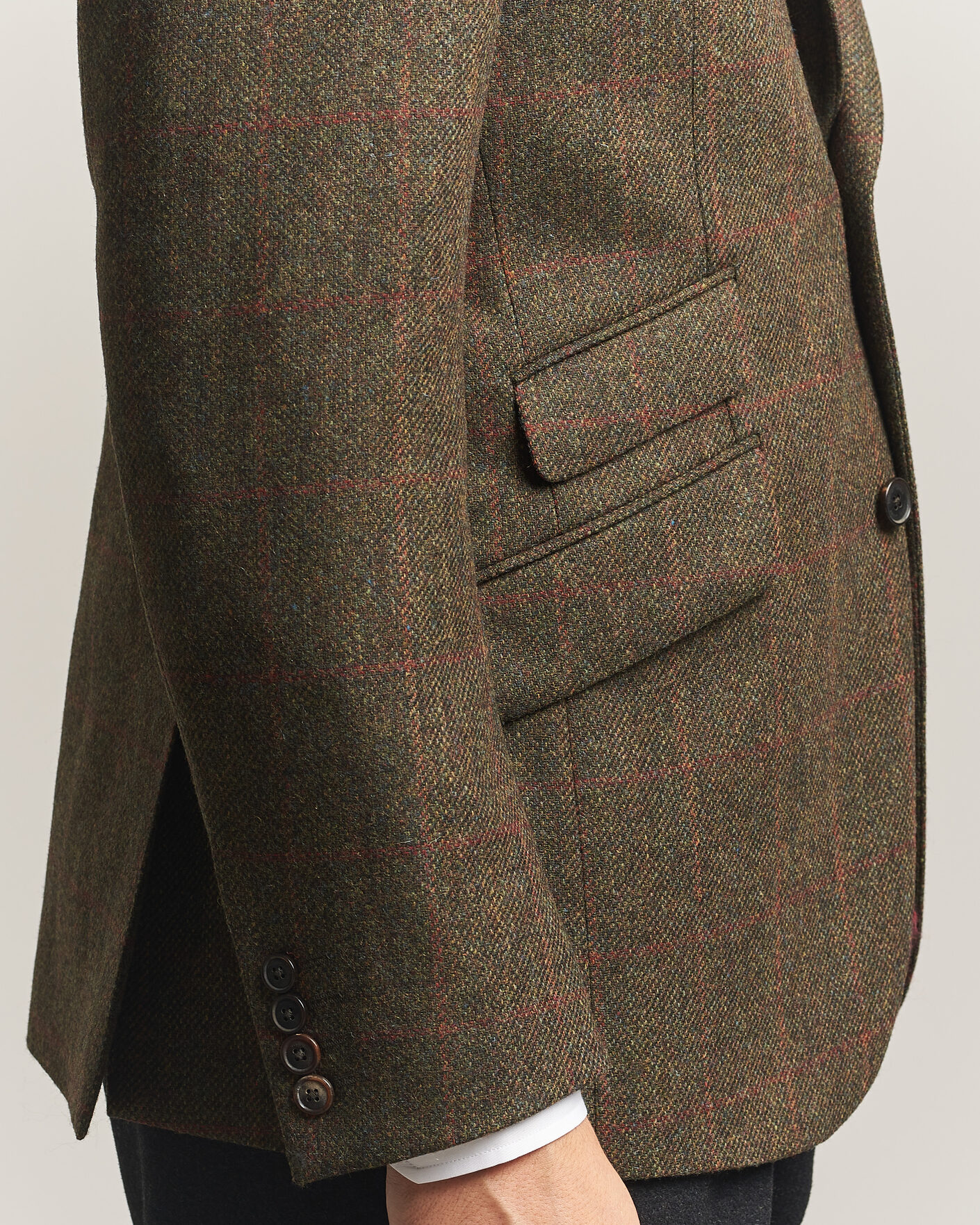Herre | Dressjakker | Walker Slater | Edward Lambswool Windowpane Blazer Green