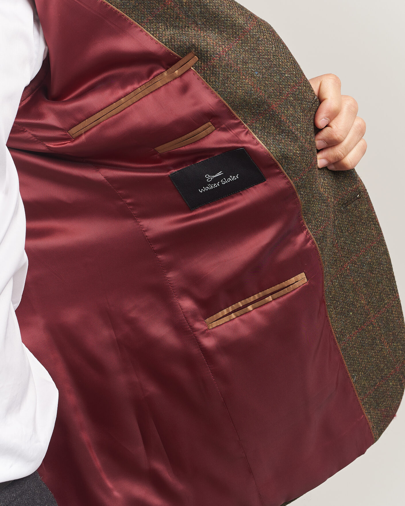Herre | Dressjakker | Walker Slater | Edward Lambswool Windowpane Blazer Green